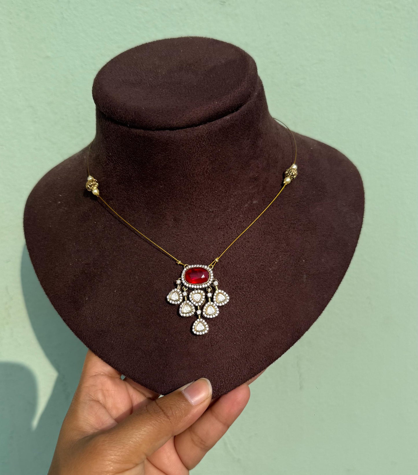 Alekhya mossanite invisible necklace