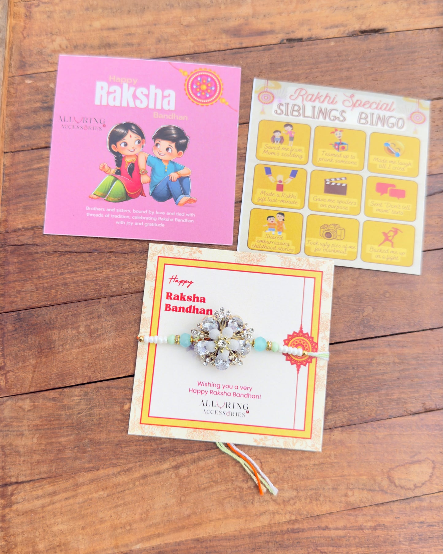Full of flower stone exclusive Rakhi