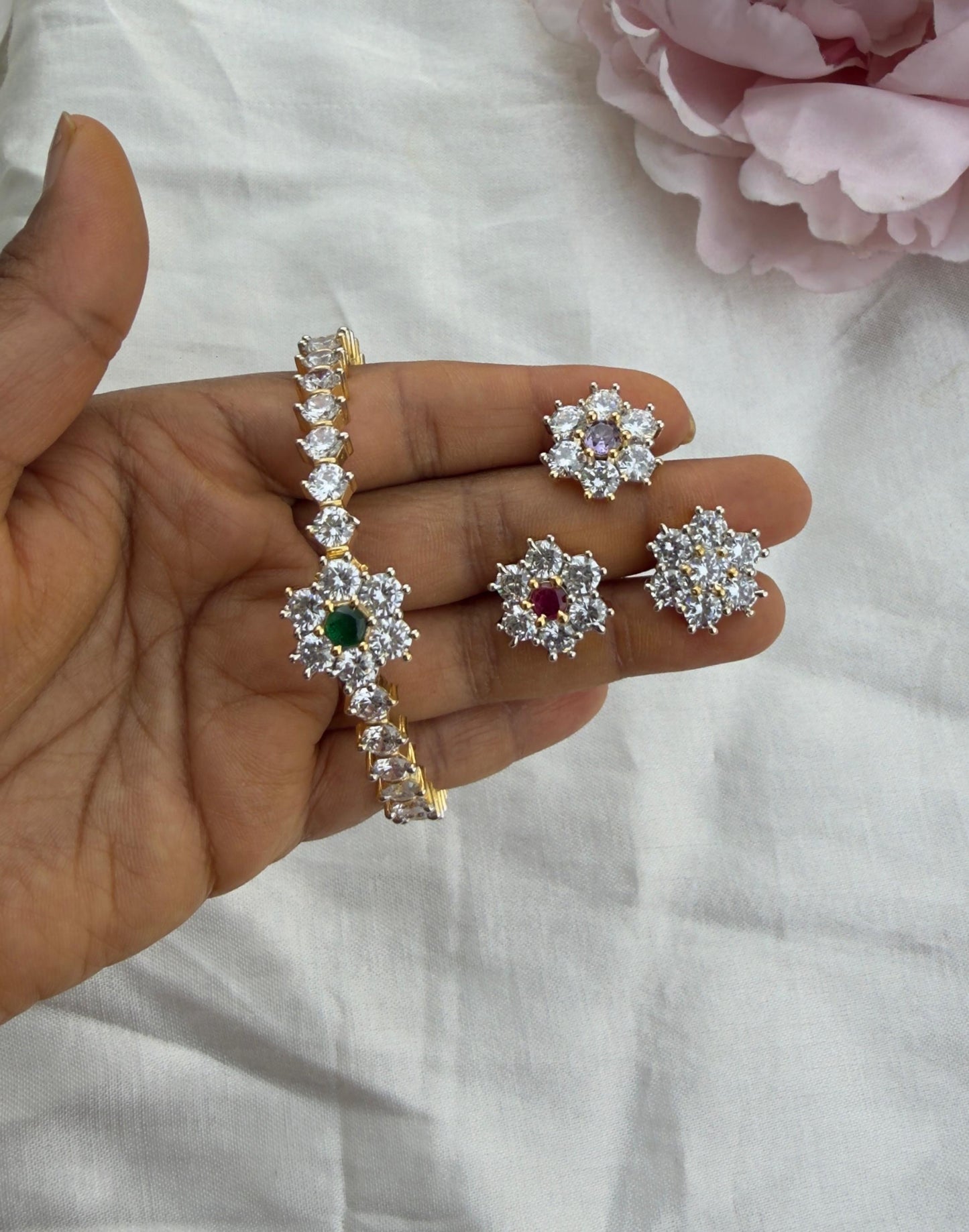 Diamond finish changeable kada/bangle(Size suitable for 2.6/2.8)