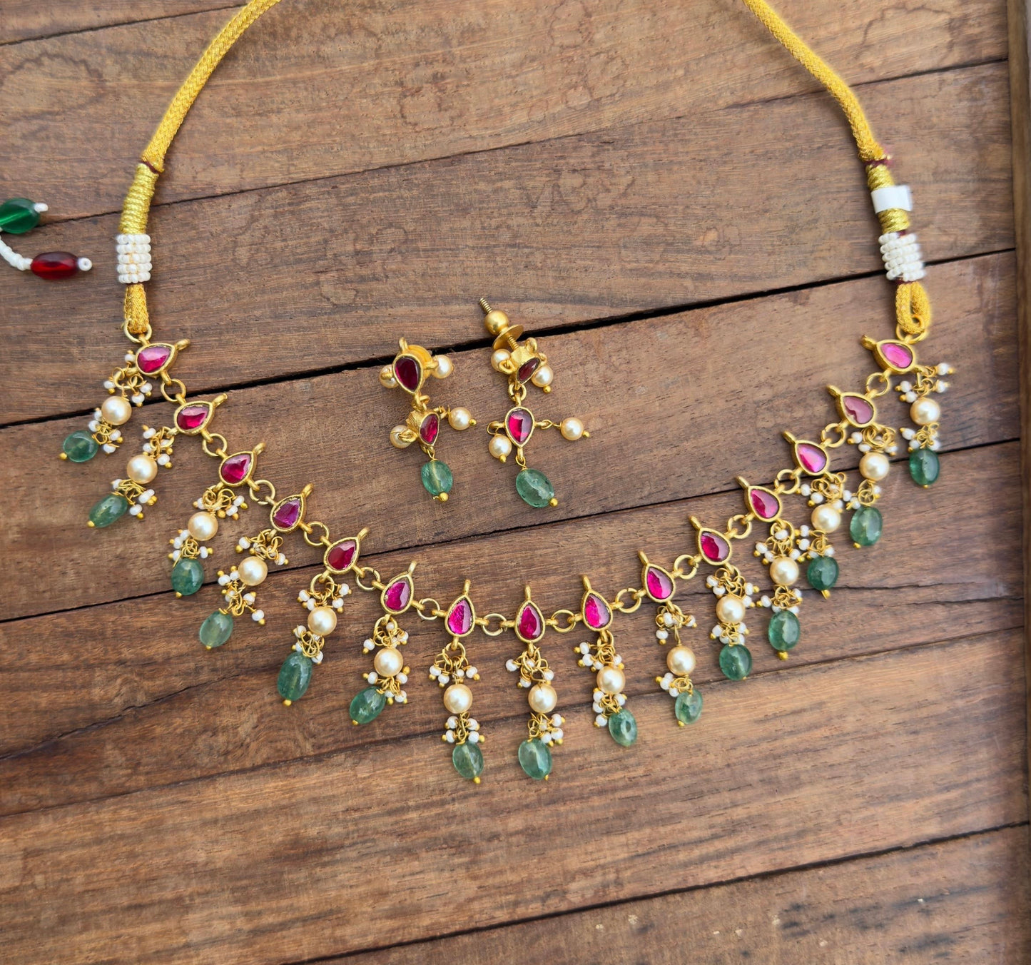 Real kundan 999 super sale affordable necklace with earrings