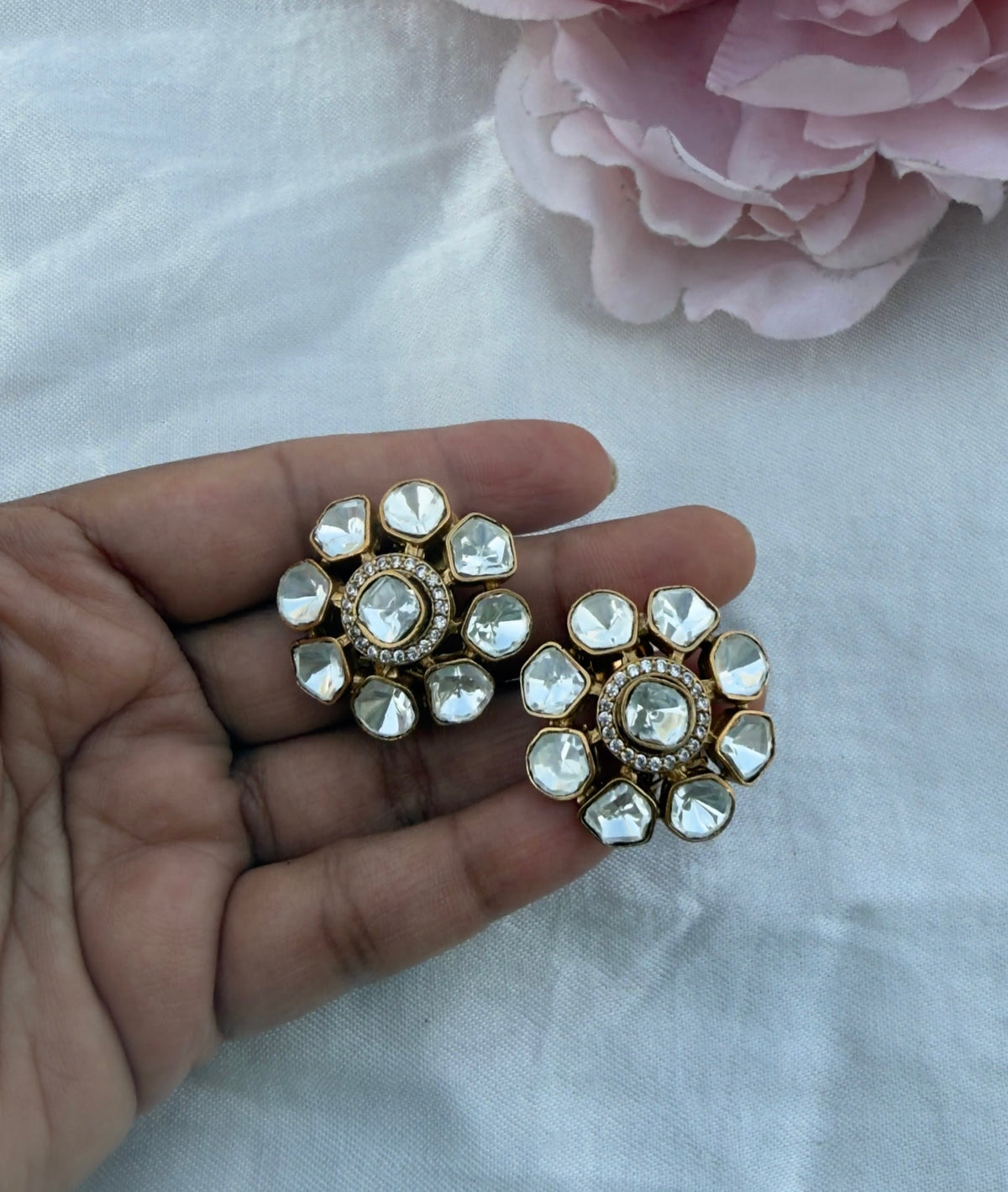 Big size moissanite pretty studs
