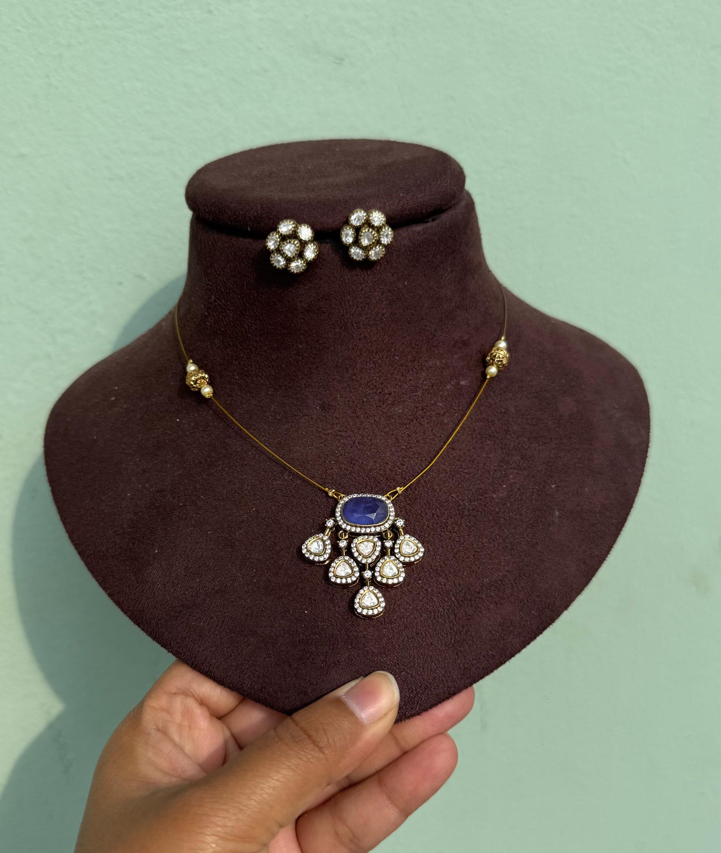 Alekhya mossanite invisible necklace