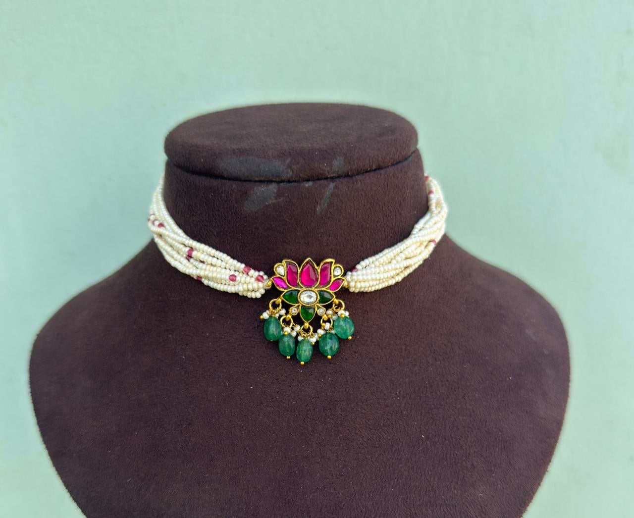 899 real kundan lotus affordable classy choker