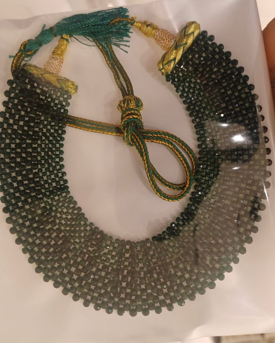 Trending mesh crystal necklace