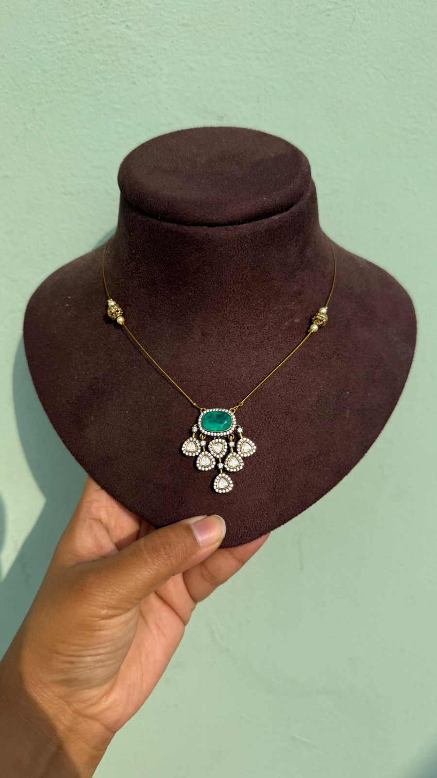 Alekhya mossanite invisible necklace
