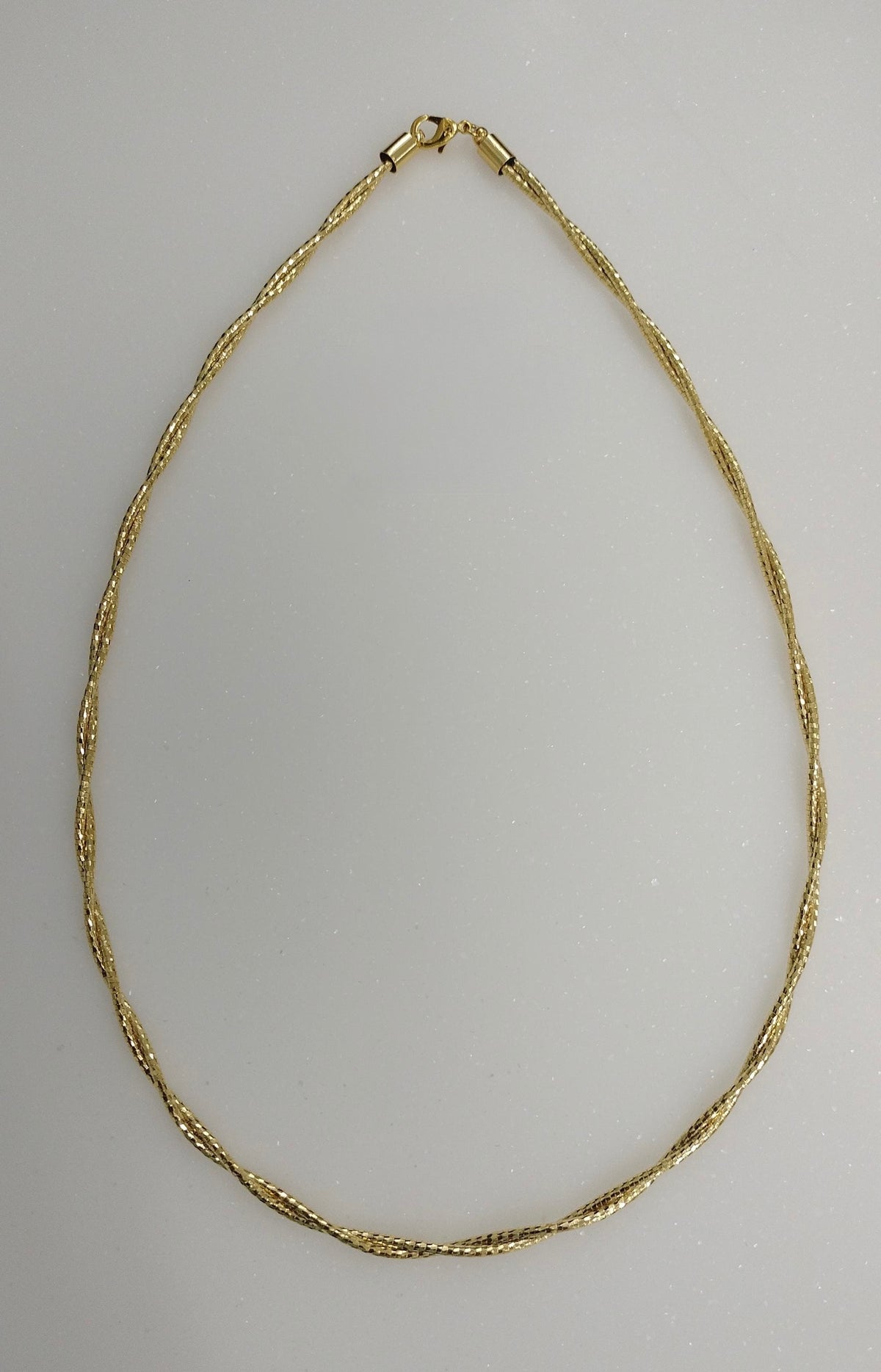 Twisted two line gold italian chain