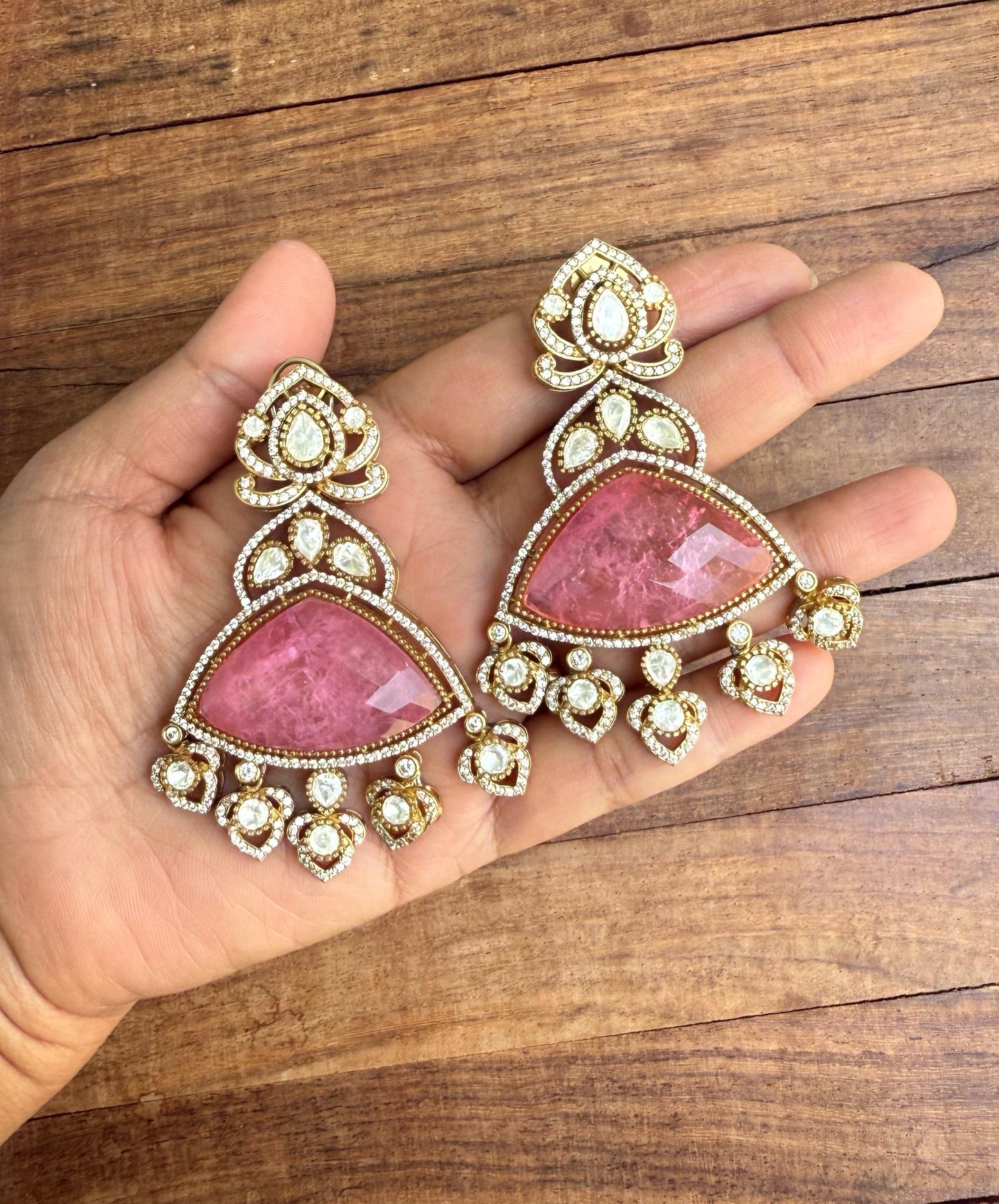 Designer doublet stone heavy chandbalis