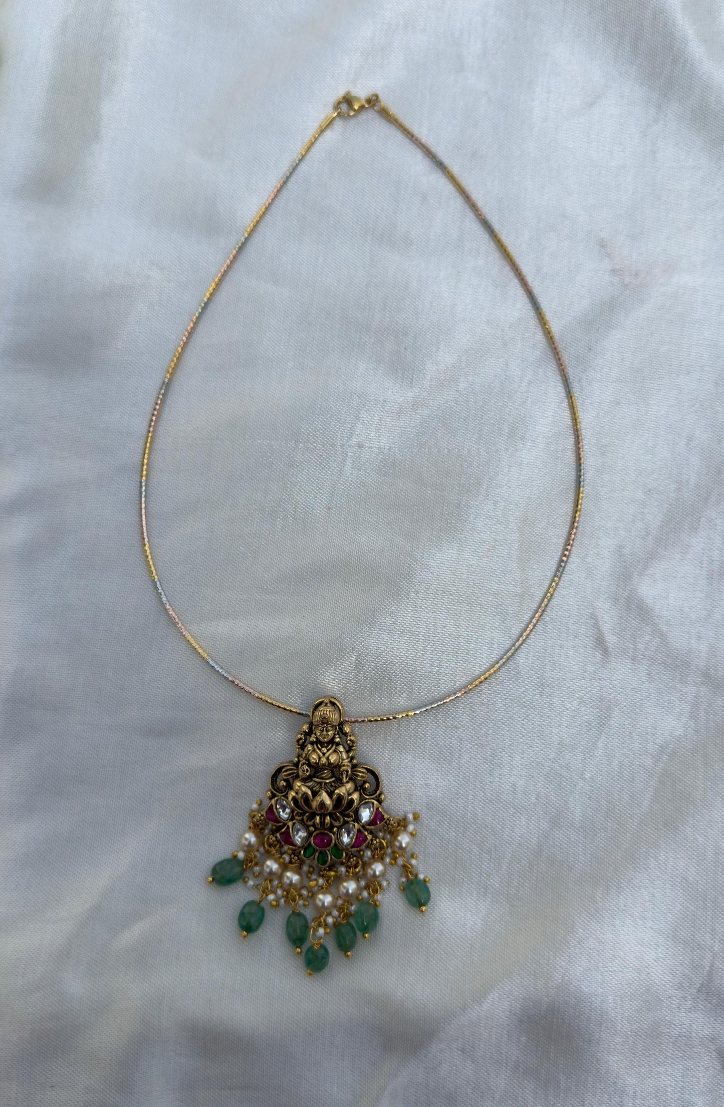 Lakshmi devi real kundan locket 5