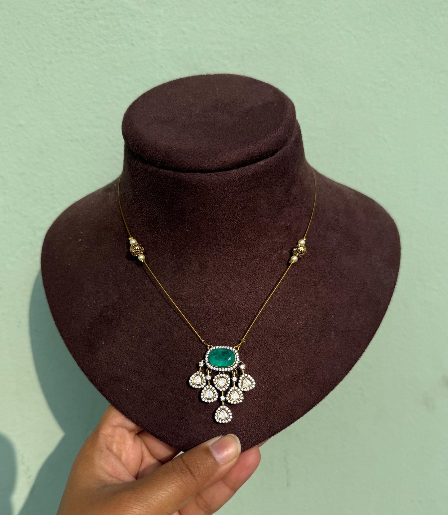 Alekhya mossanite invisible necklace