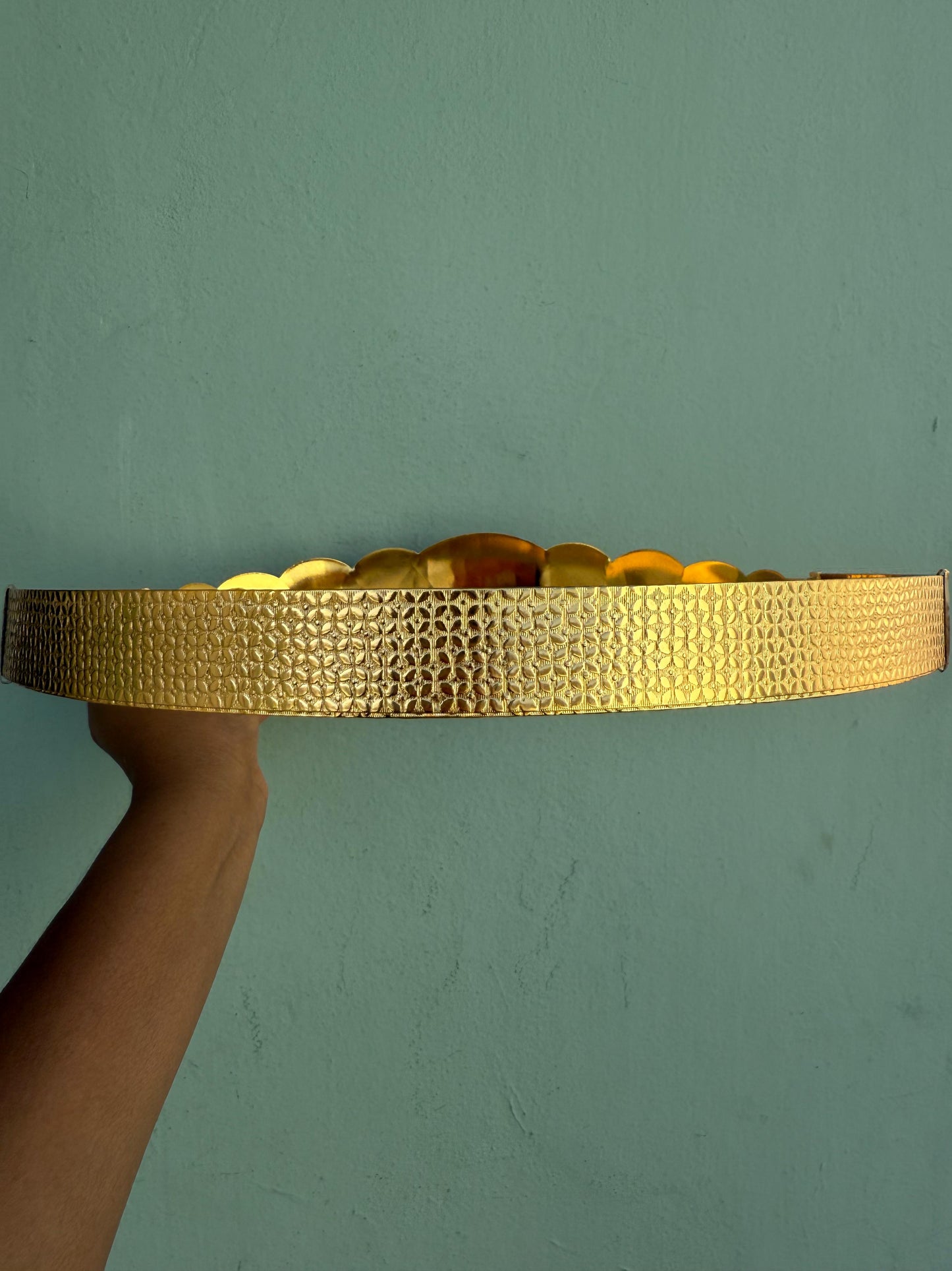 Moissanite locket engraved hipbelt