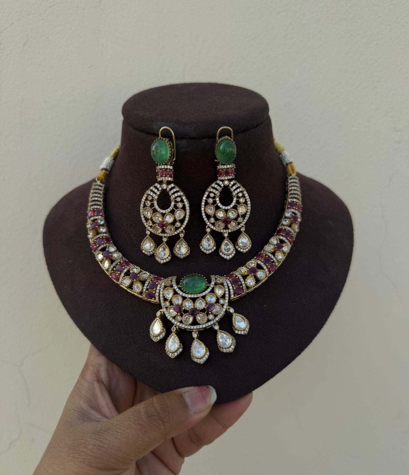 Designer Emerald Kundan Designer Jewellery