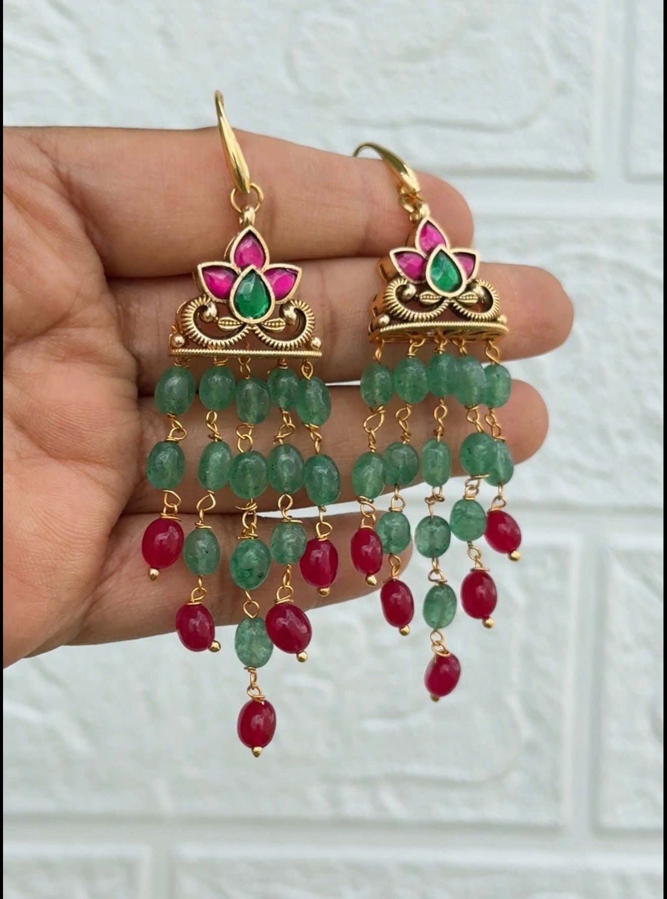 Traditional designer real kundan multi hooks