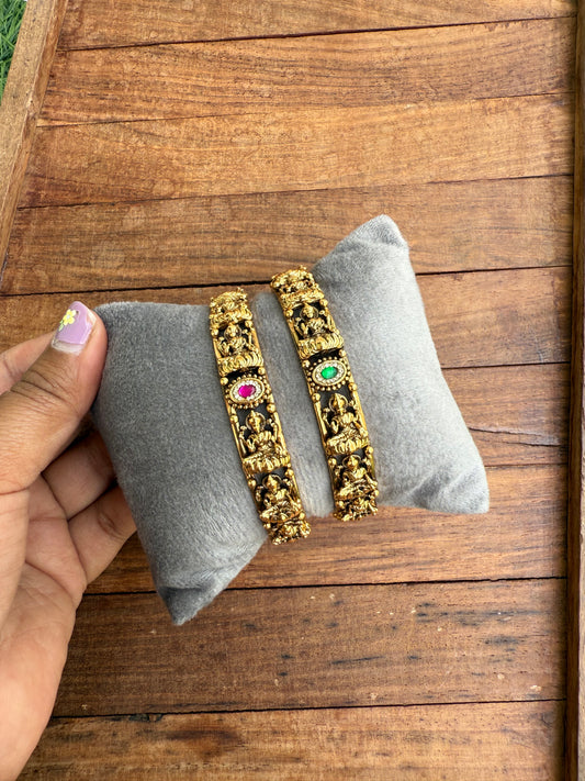 Multi coloured stones lakshmi devi bangles