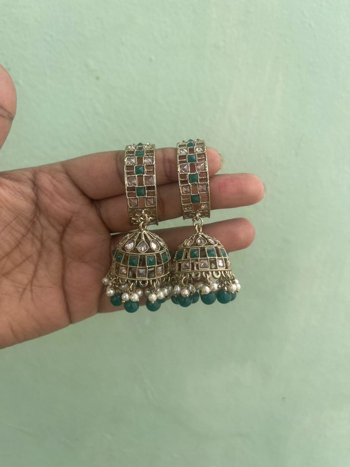 Ad finish hoop traditional jhumkas - Alluring Accessories