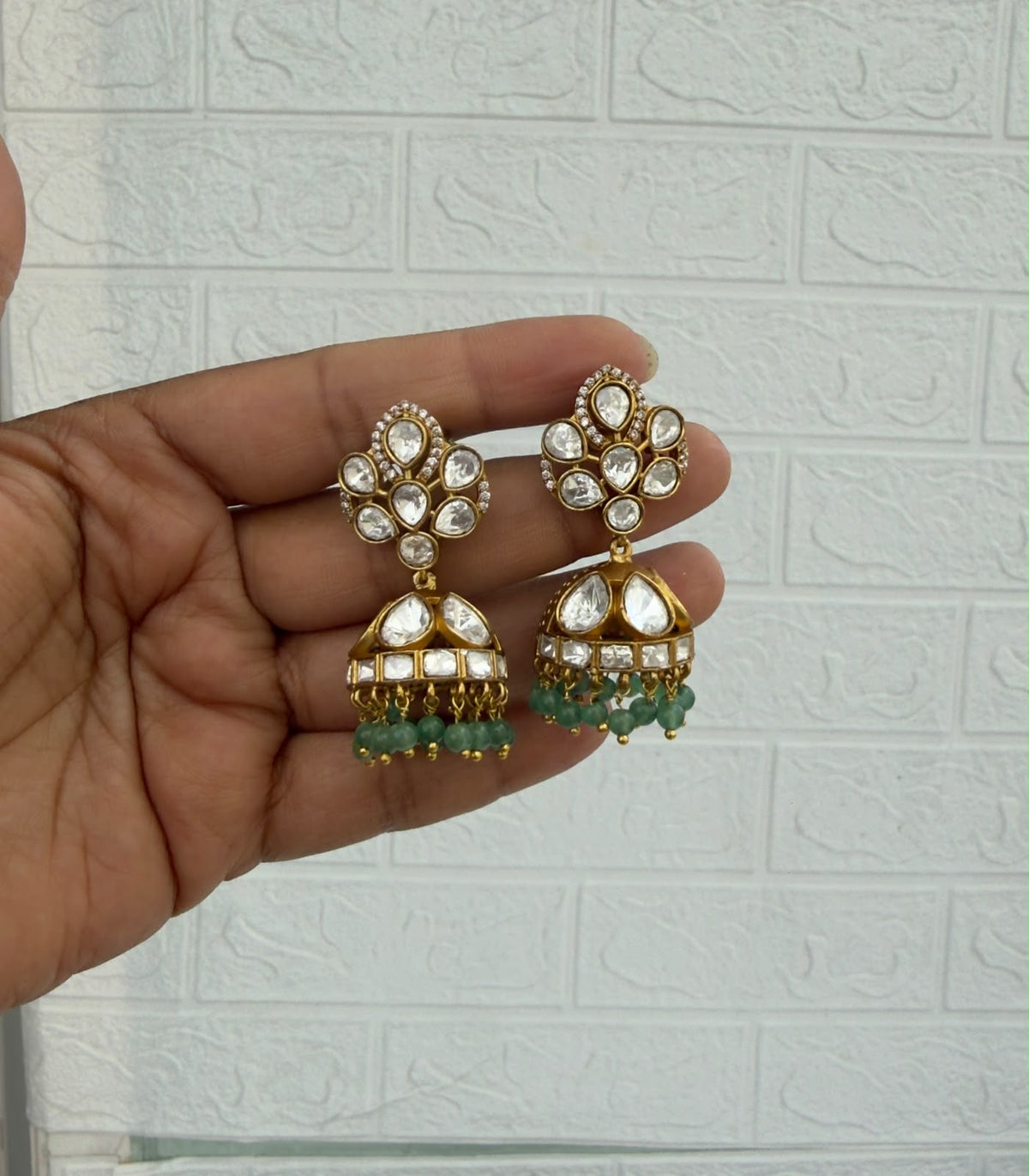 Polki cute small premium jhumkas design5
