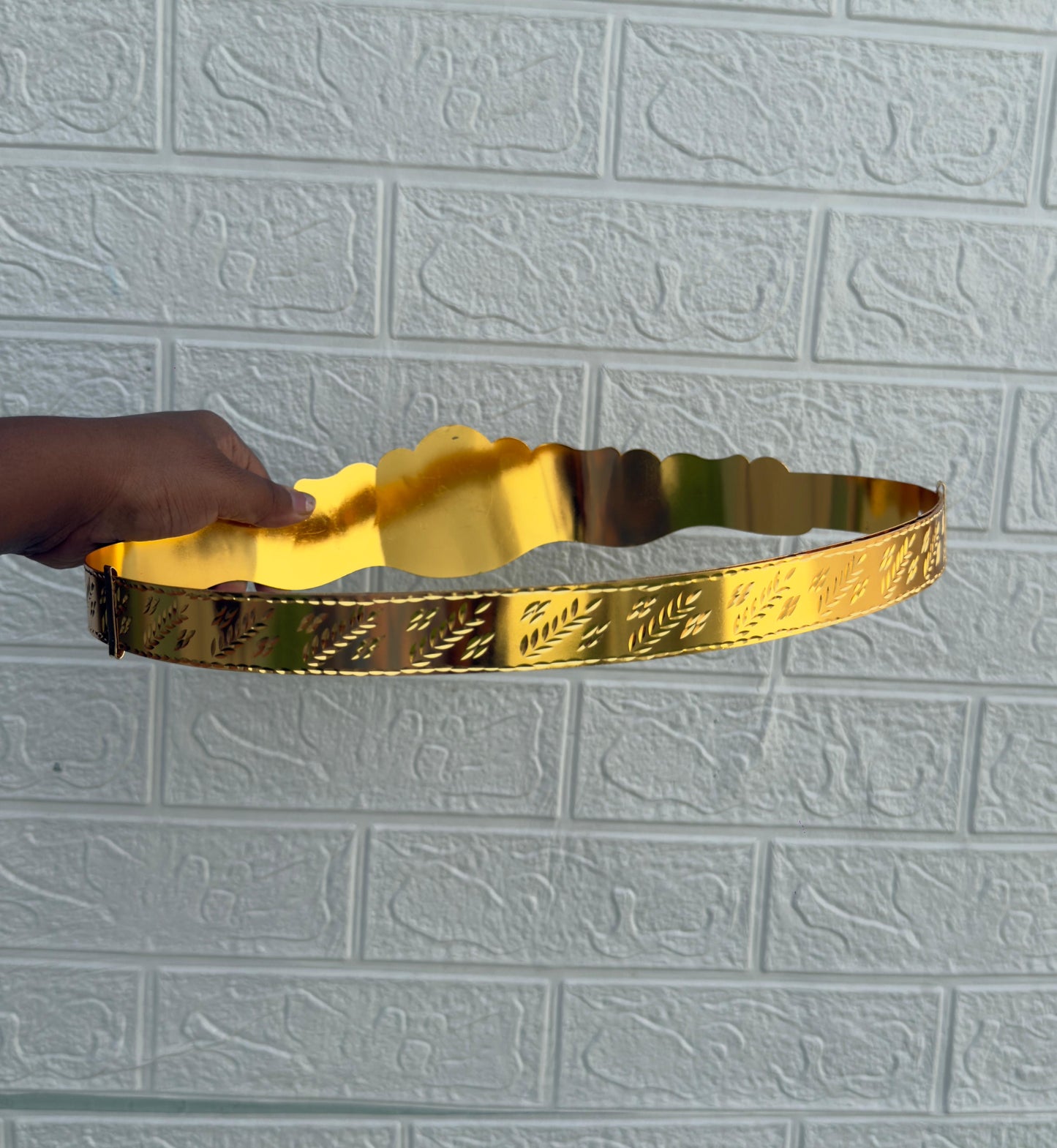 Gold tone no locket all over peacock hipbelt
