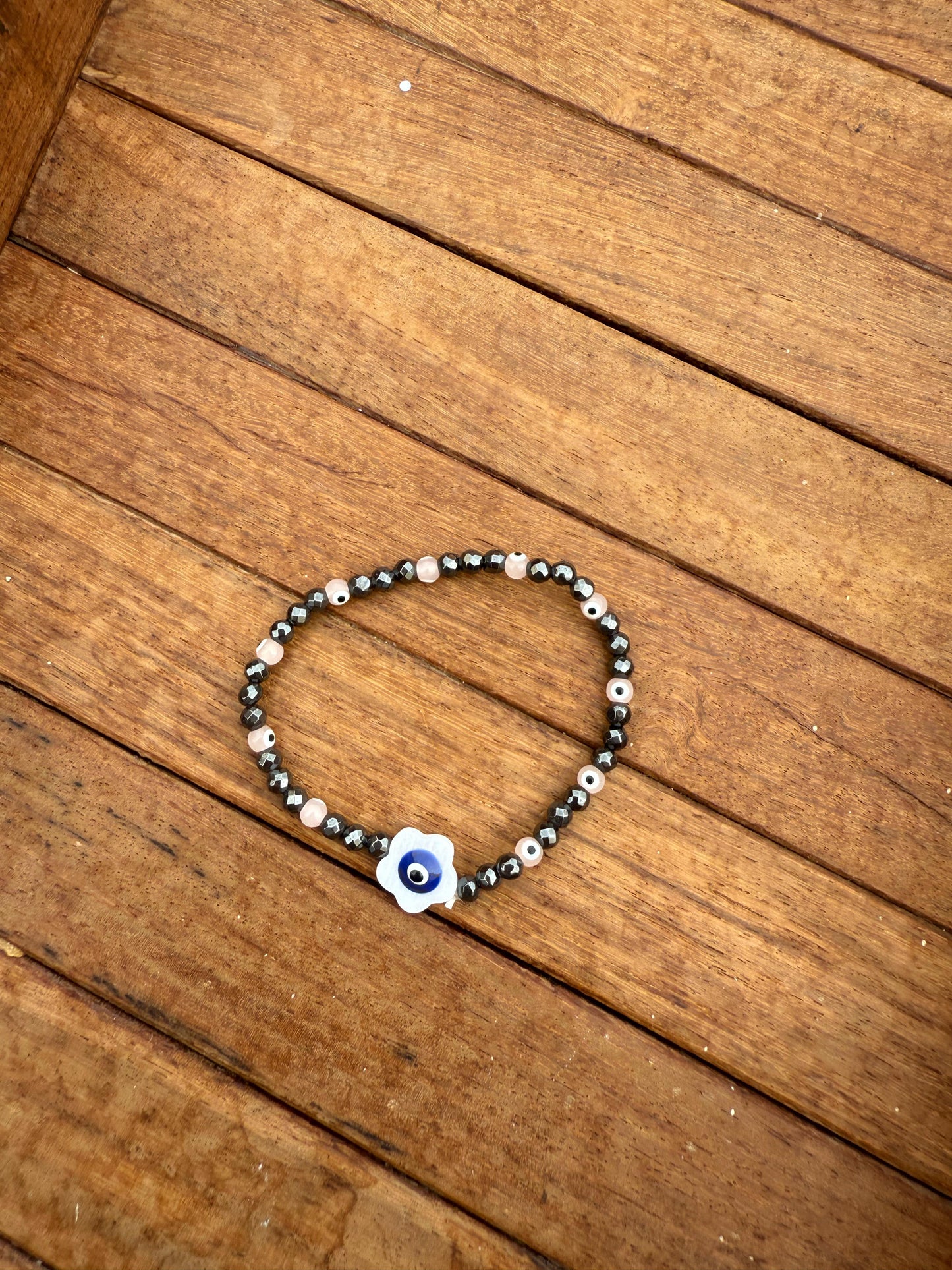 Evil eye adjustable elastic bracelet