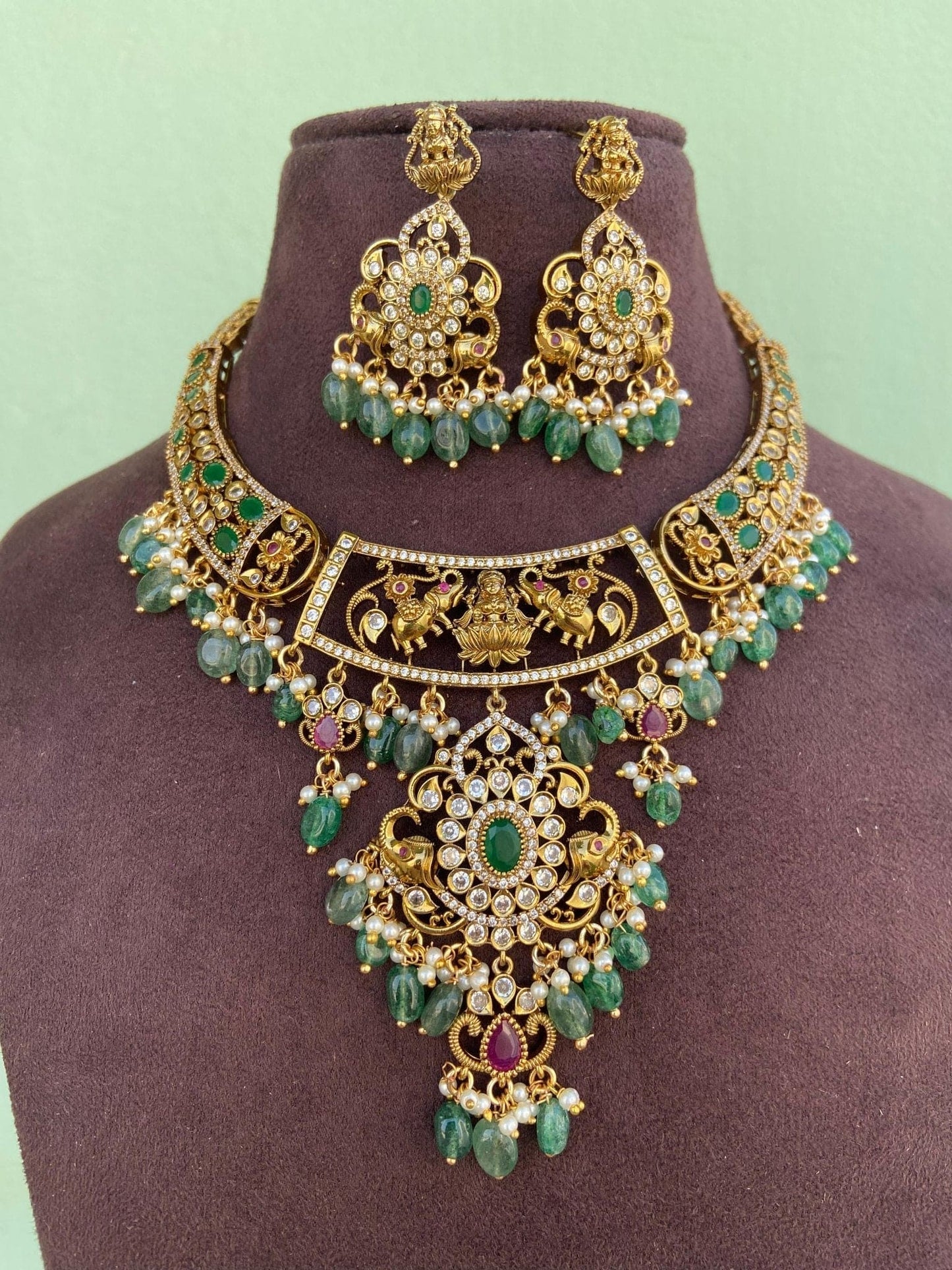 Designer Kante Lakshmi Devi Victorian necklace design2 - Alluring Accessories