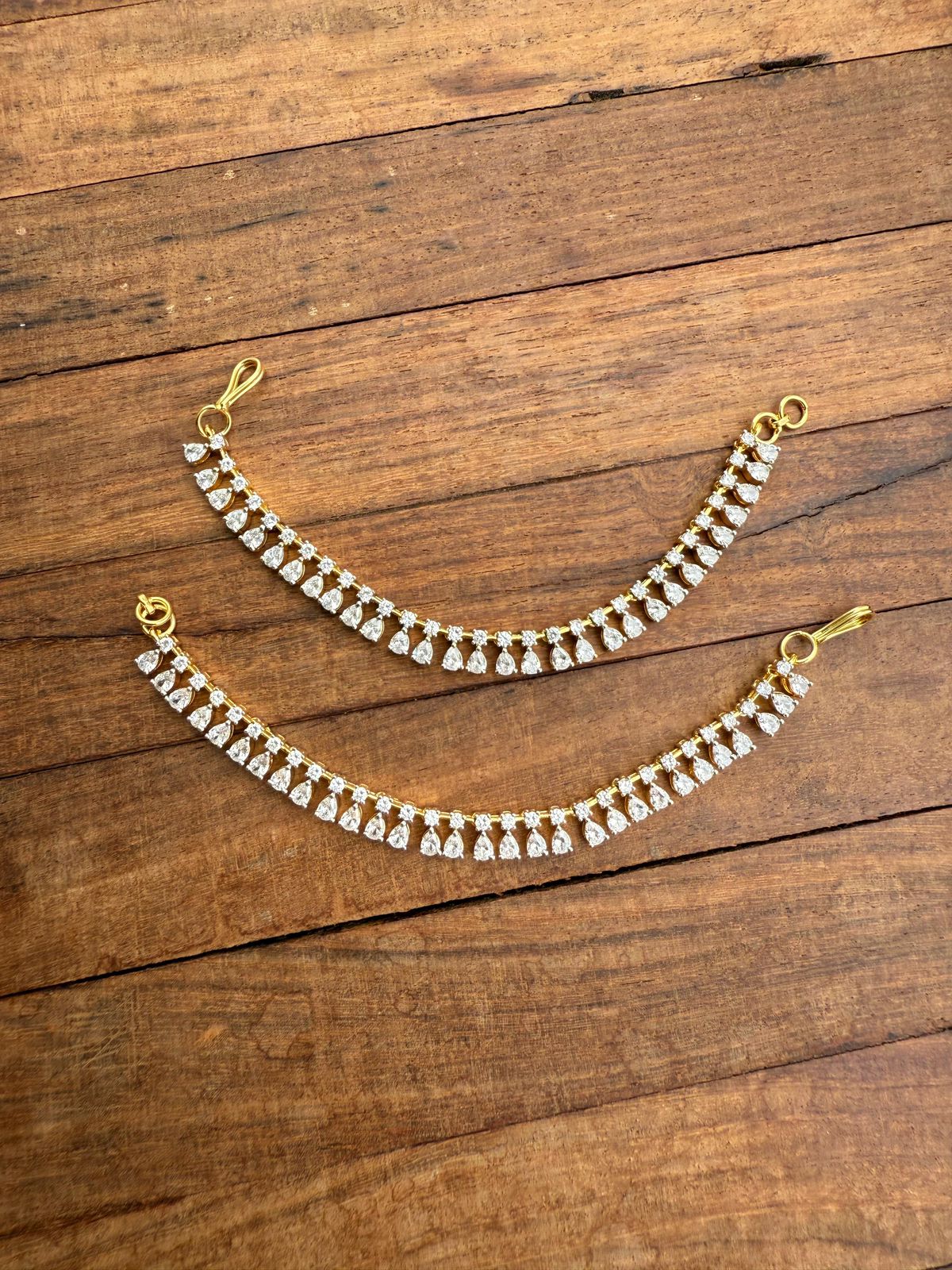 Diamond finish champasavaralu / hair strings 2