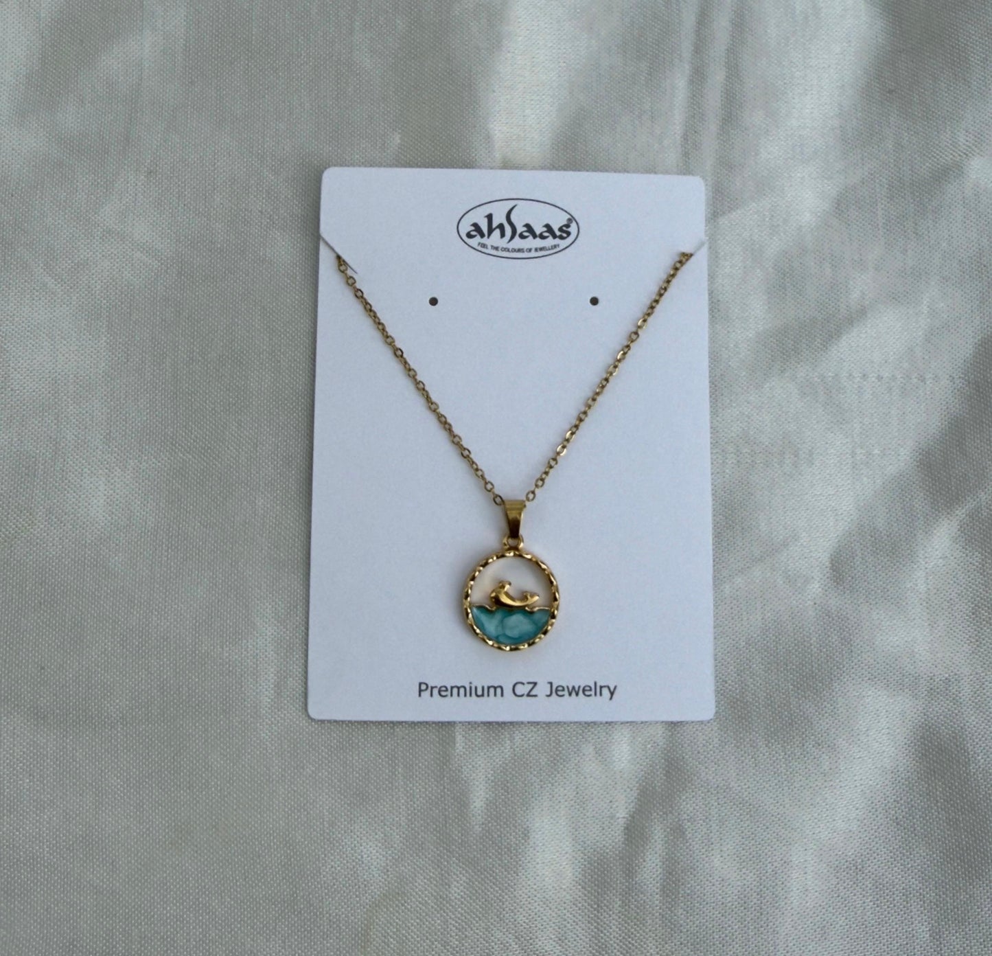 Blue dolphin water neckline