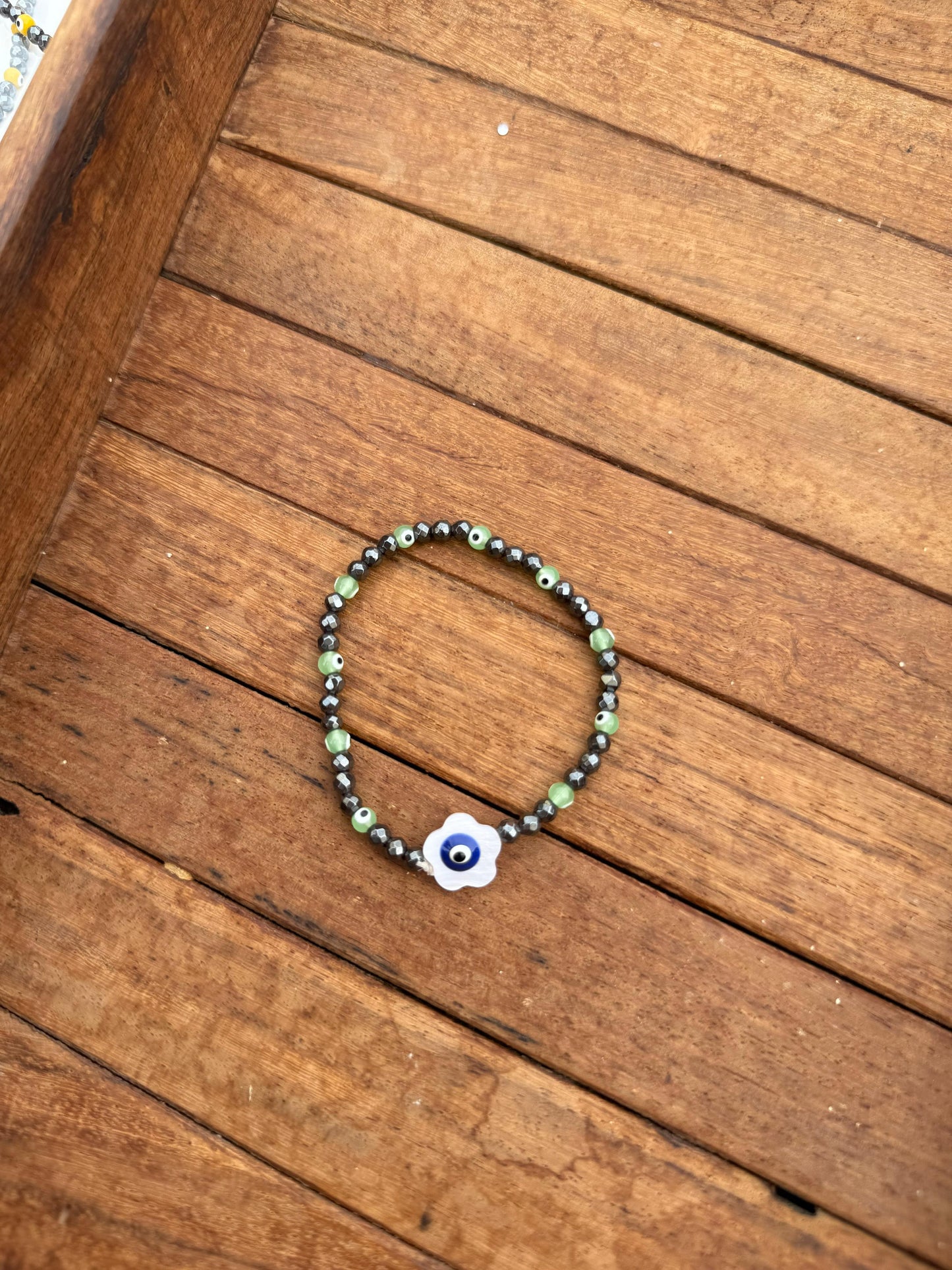 Evil eye adjustable elastic bracelet