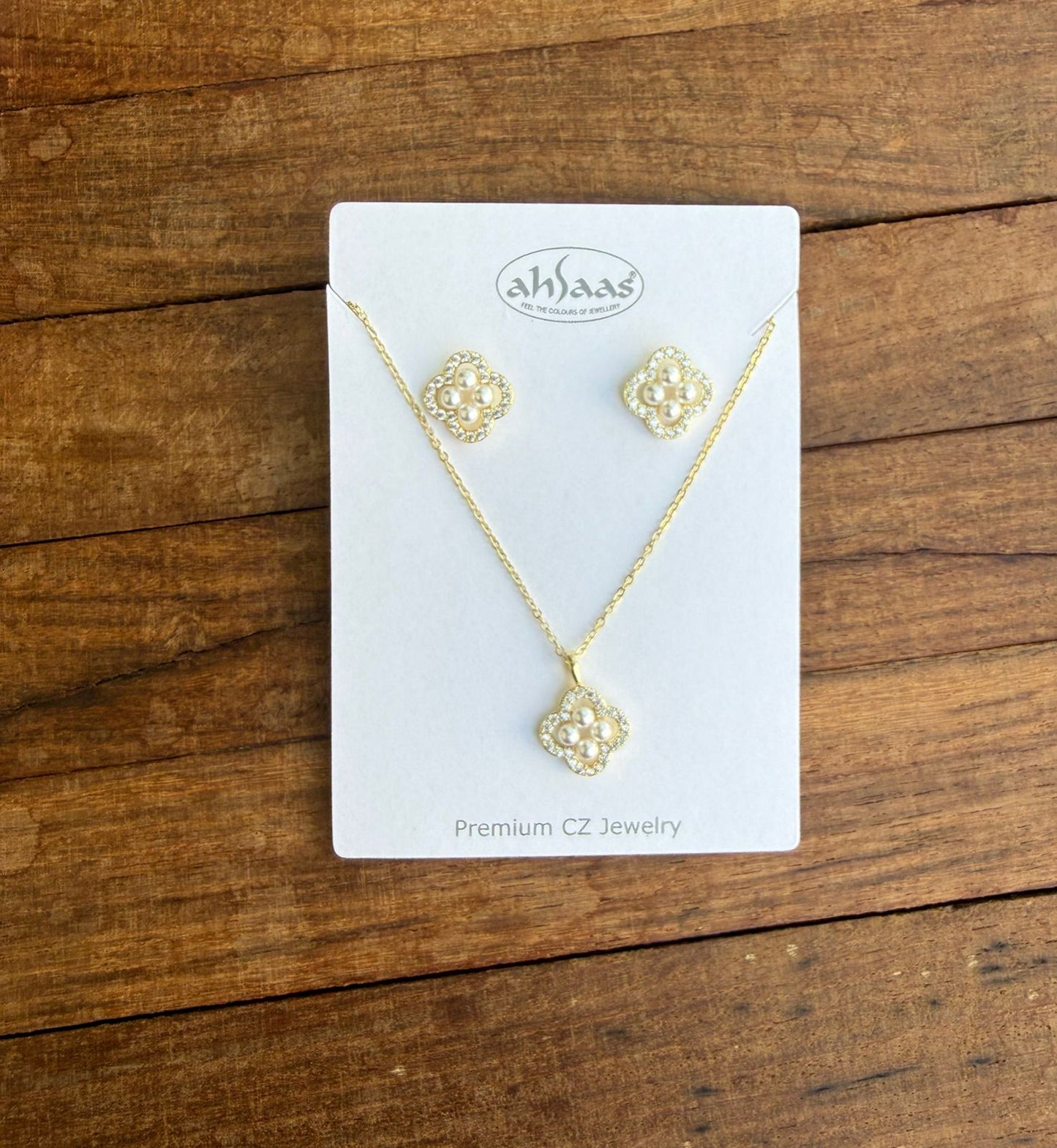 Affordable indowestern pearl rhombus chain with earrings