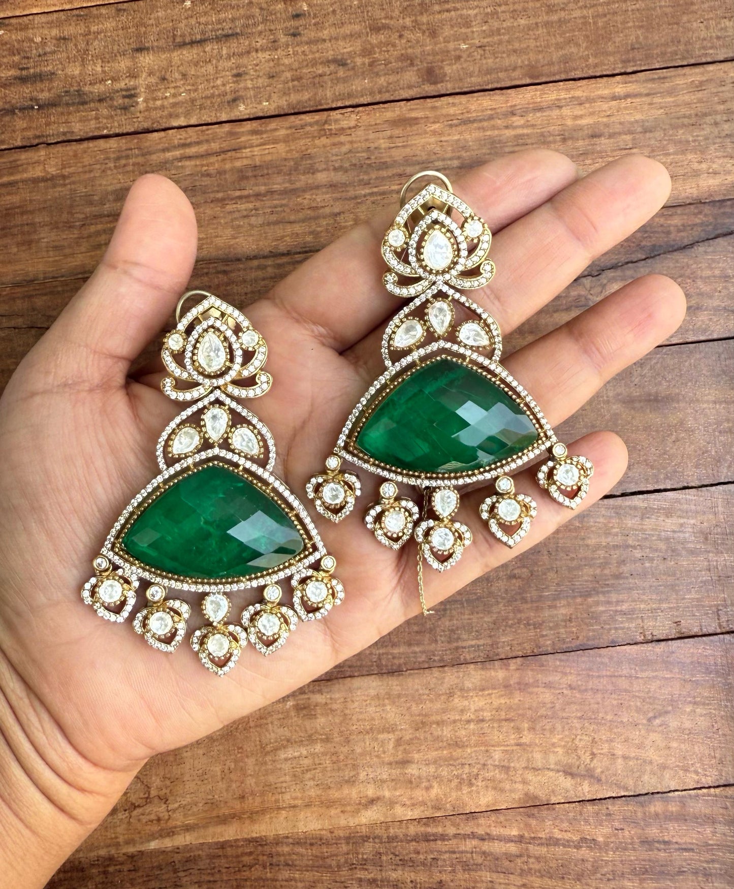 Designer doublet stone heavy chandbalis