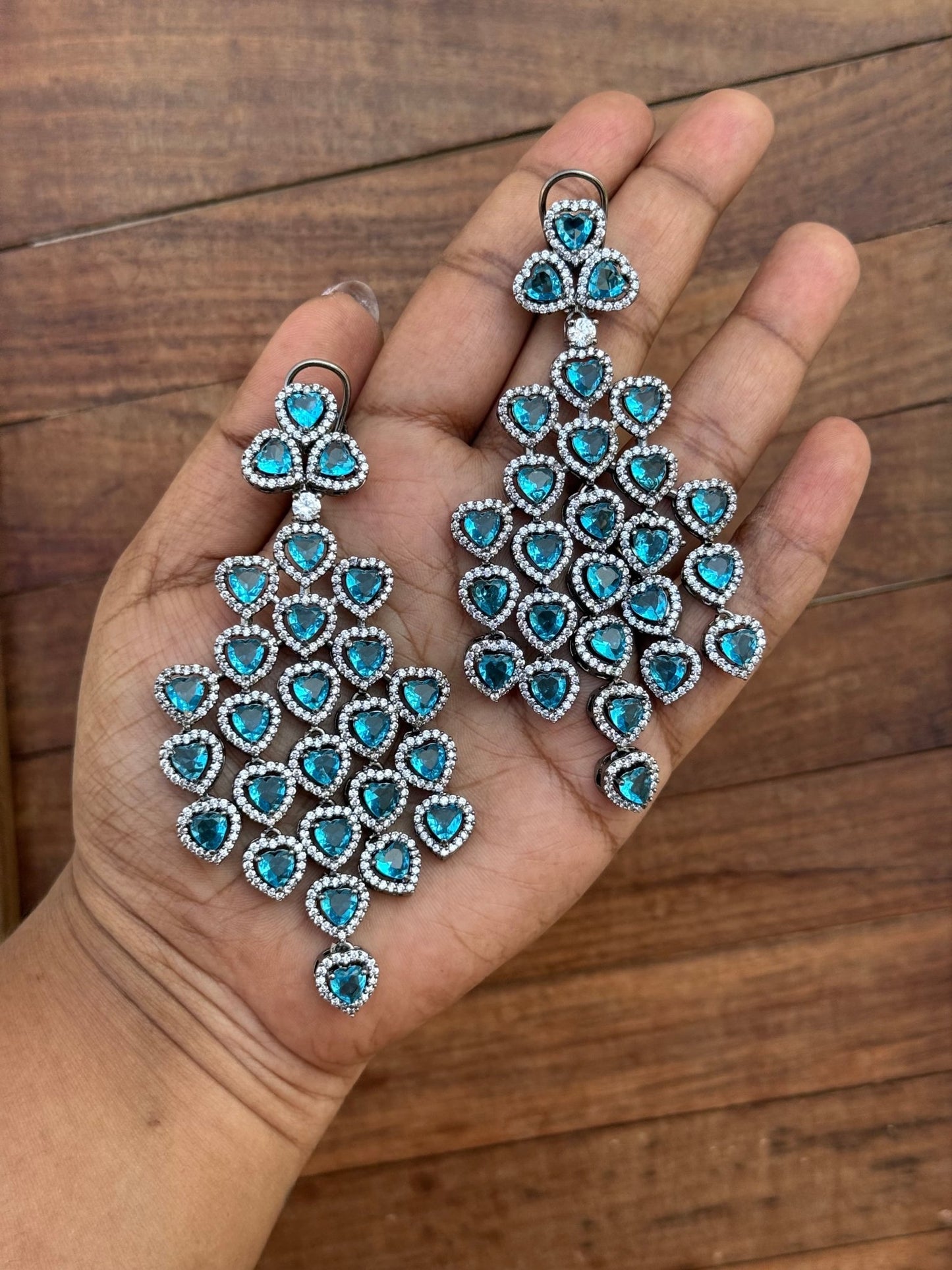 Full of hearts sparkling zircon earrings - Alluring Accessories