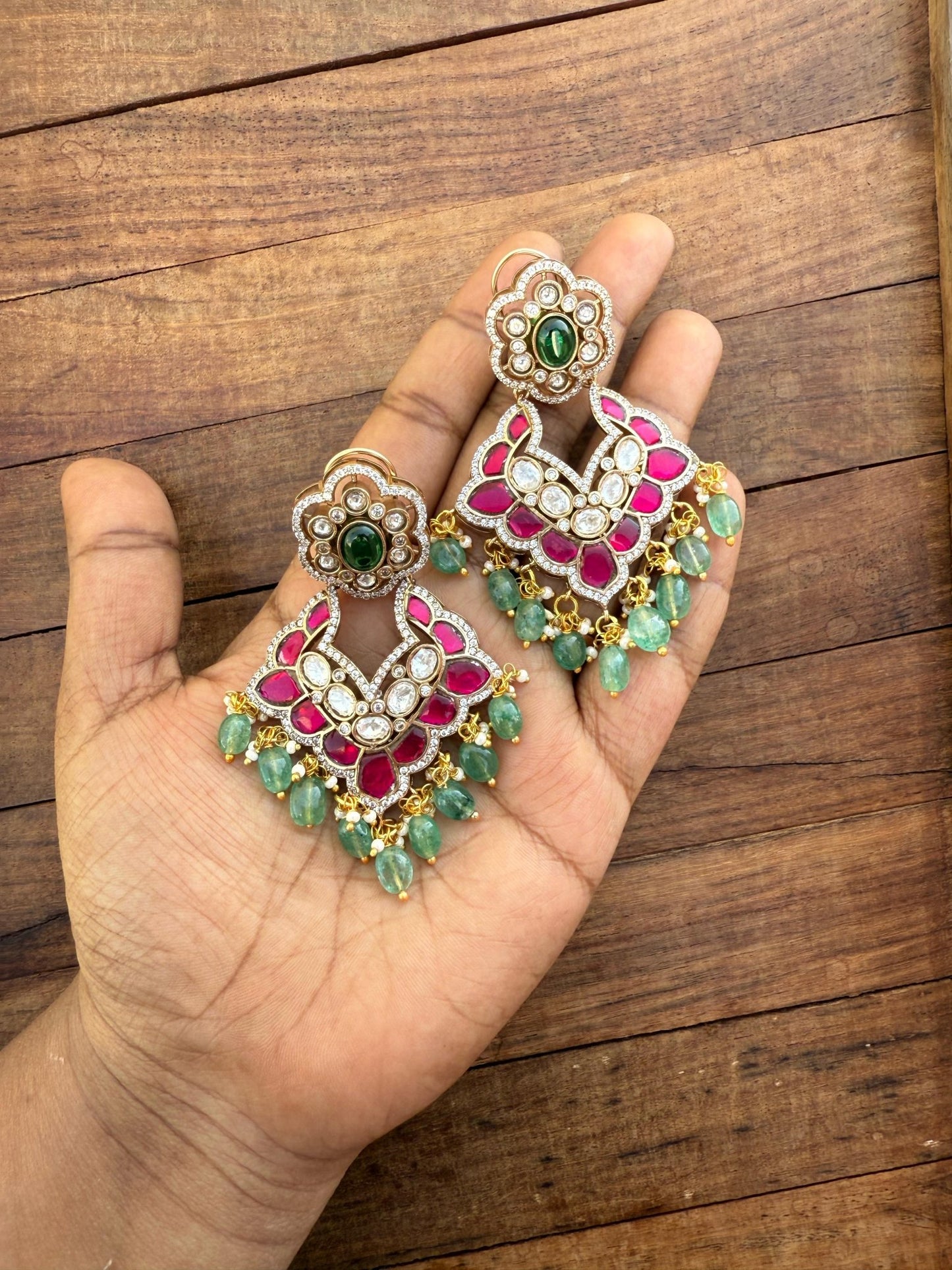 Moissanite classy designer chandbalis - Alluring Accessories