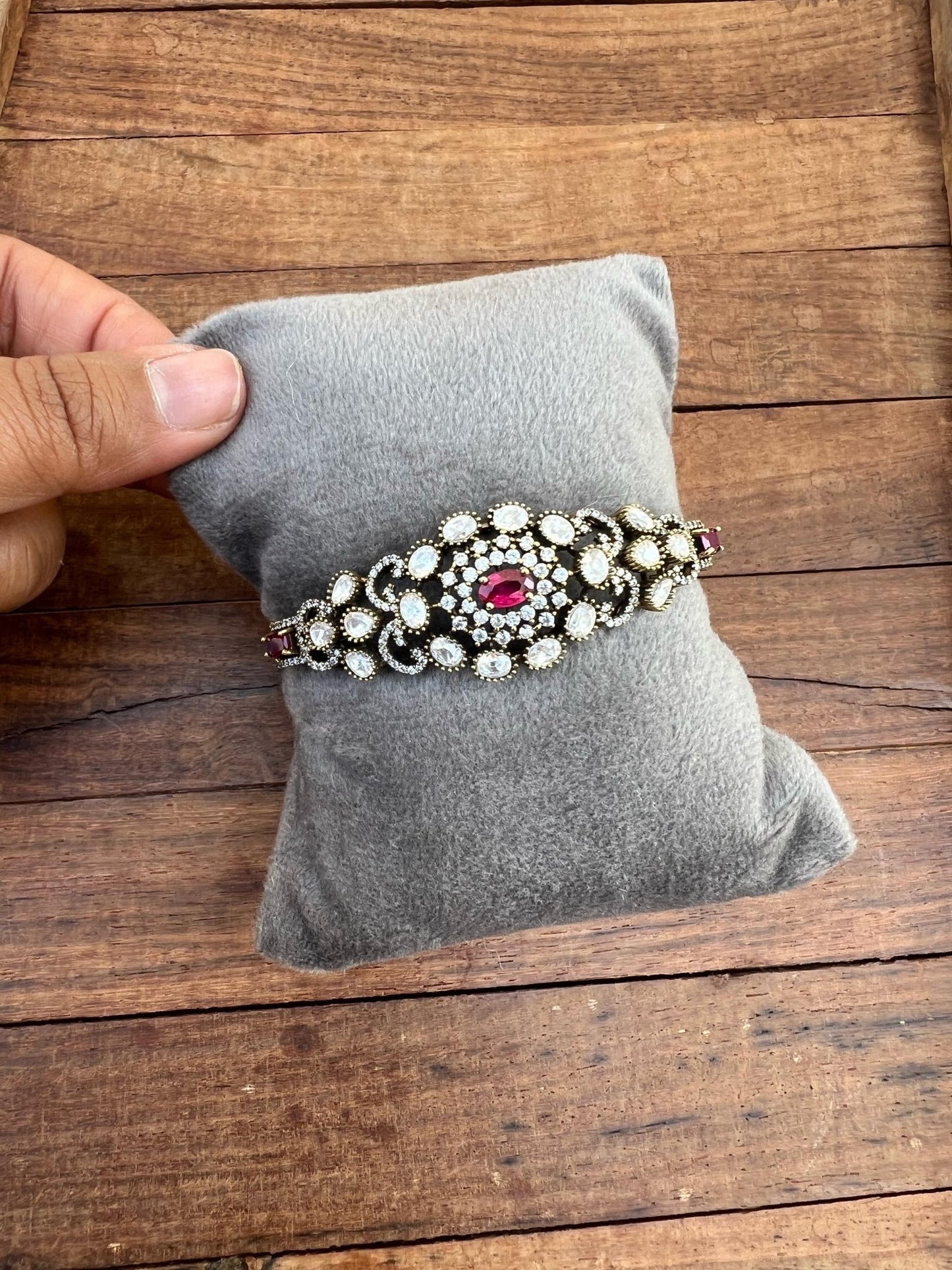 Stylish full of Moissanite stones openable bracelet - Alluring Accessories