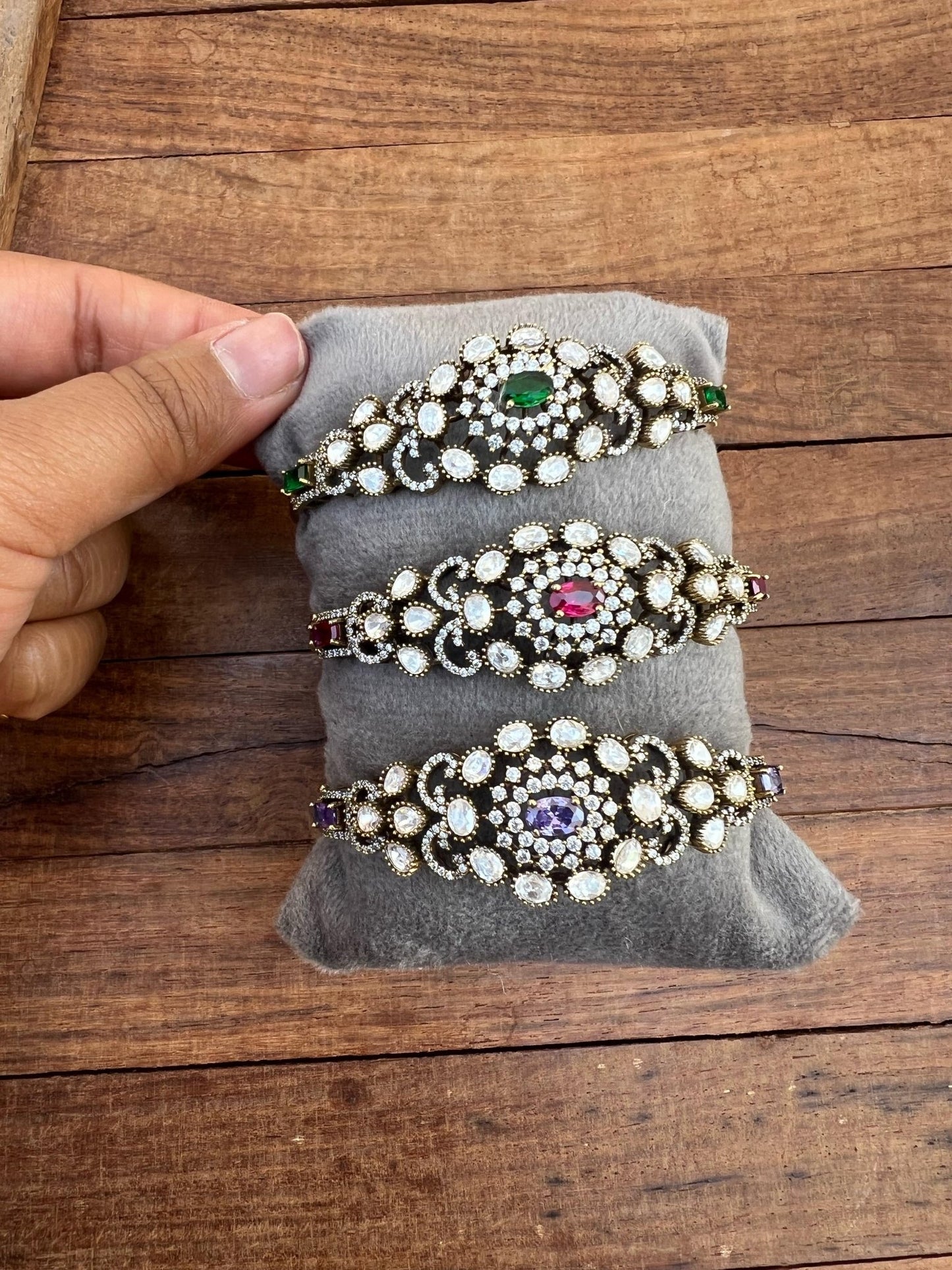 Stylish full of Moissanite stones openable bracelet - Alluring Accessories