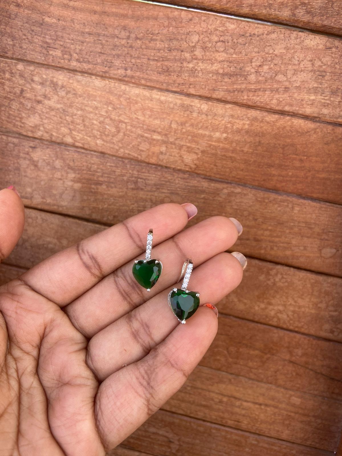 Zircon heart drops - Alluring Accessories