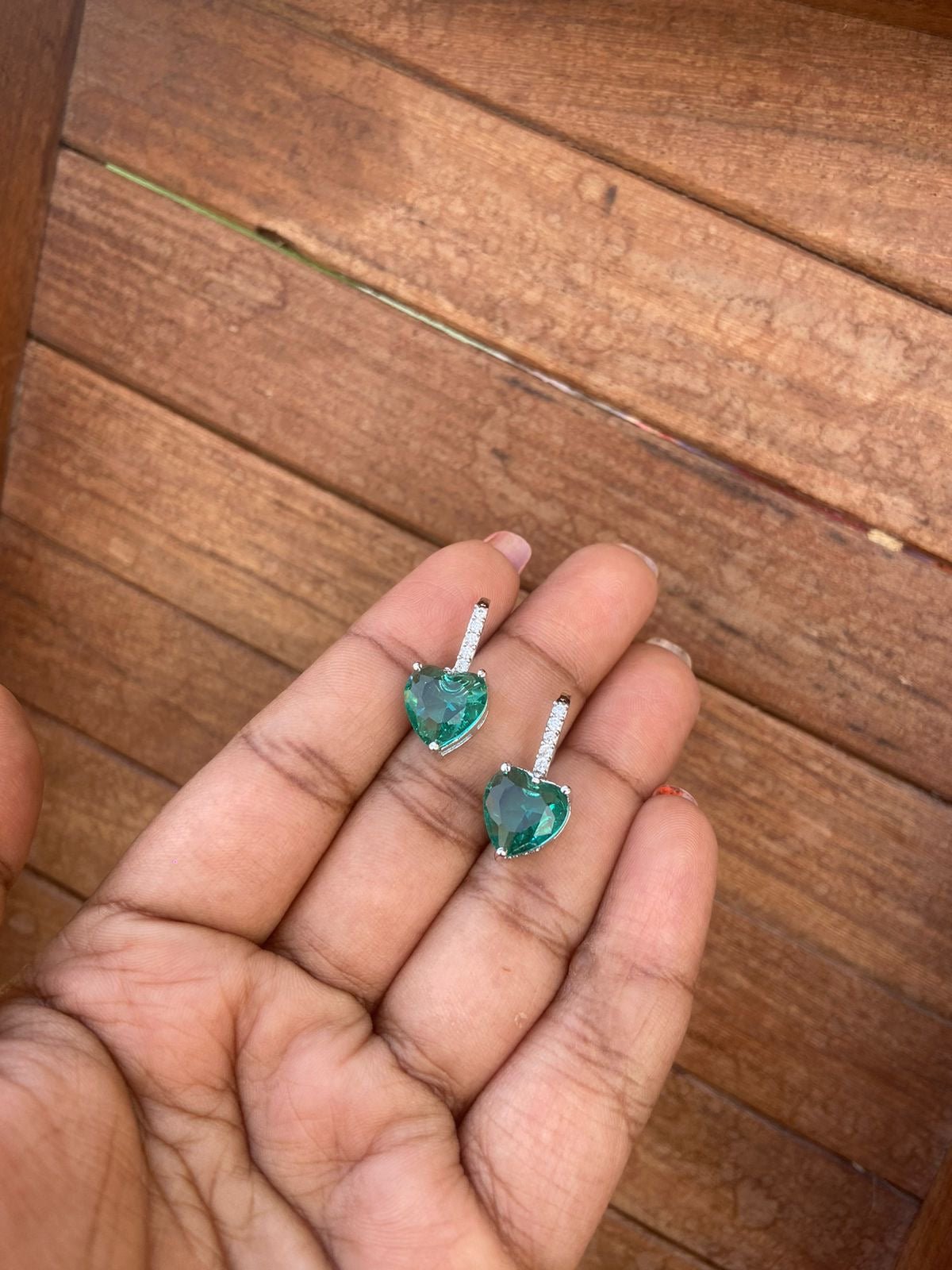 Zircon heart drops - Alluring Accessories