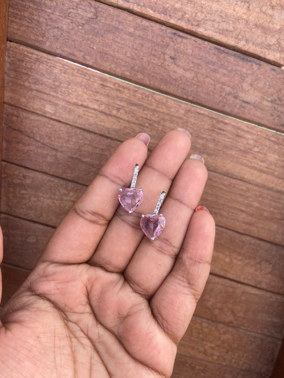Zircon heart drops - Alluring Accessories