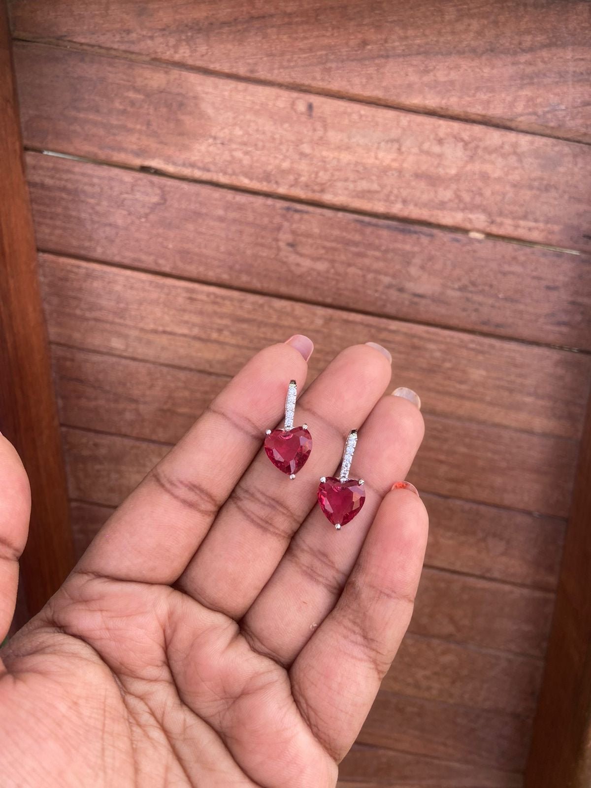 Zircon heart drops - Alluring Accessories