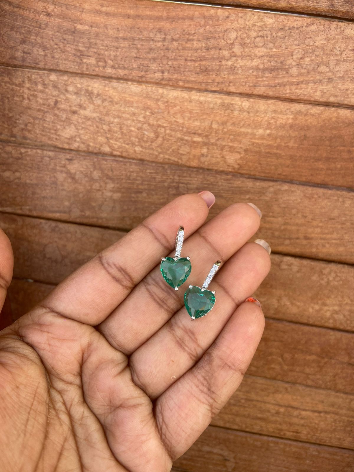 Zircon heart drops - Alluring Accessories