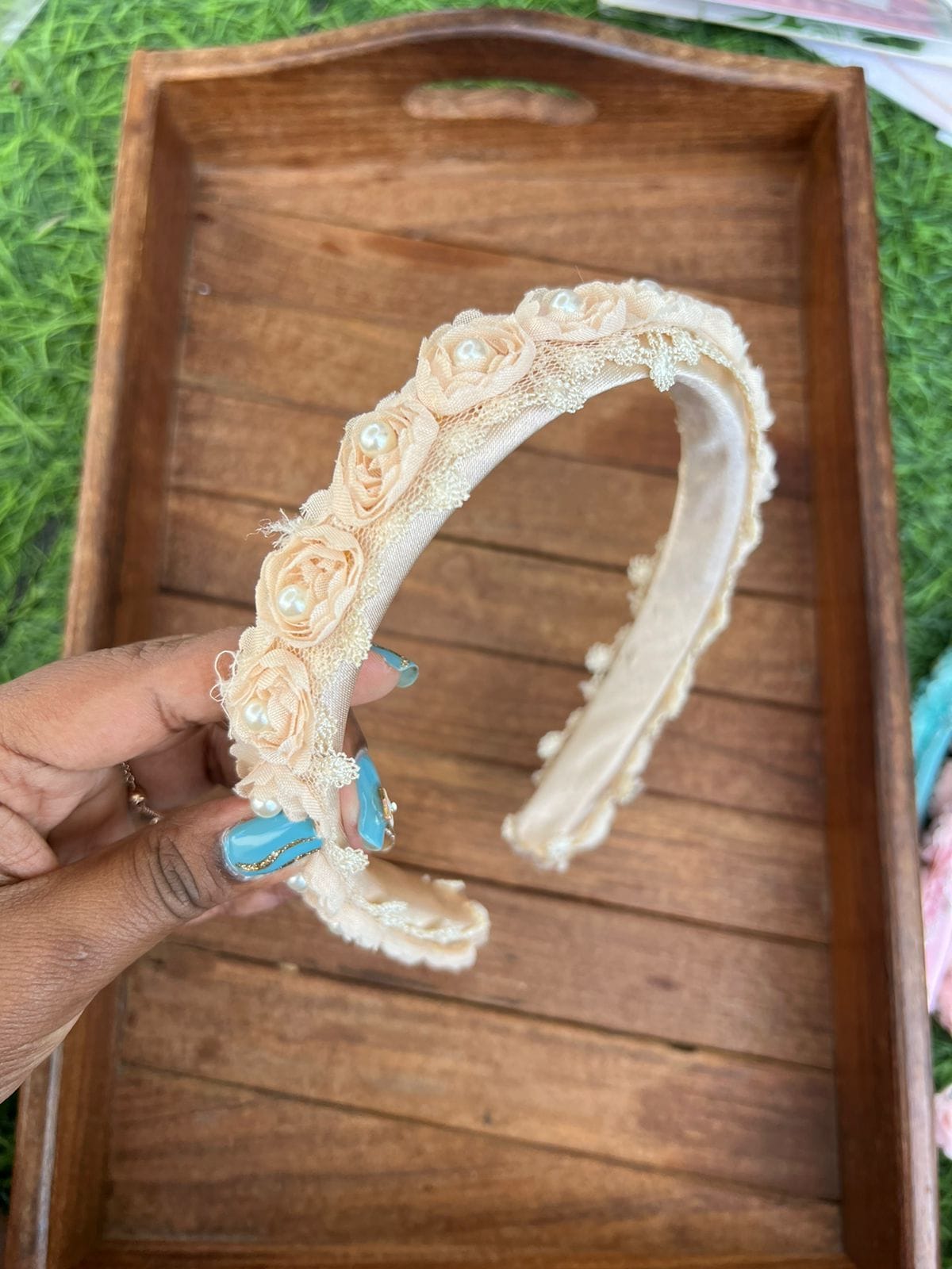Full of flower pearl hairband - Alluring Accessories
