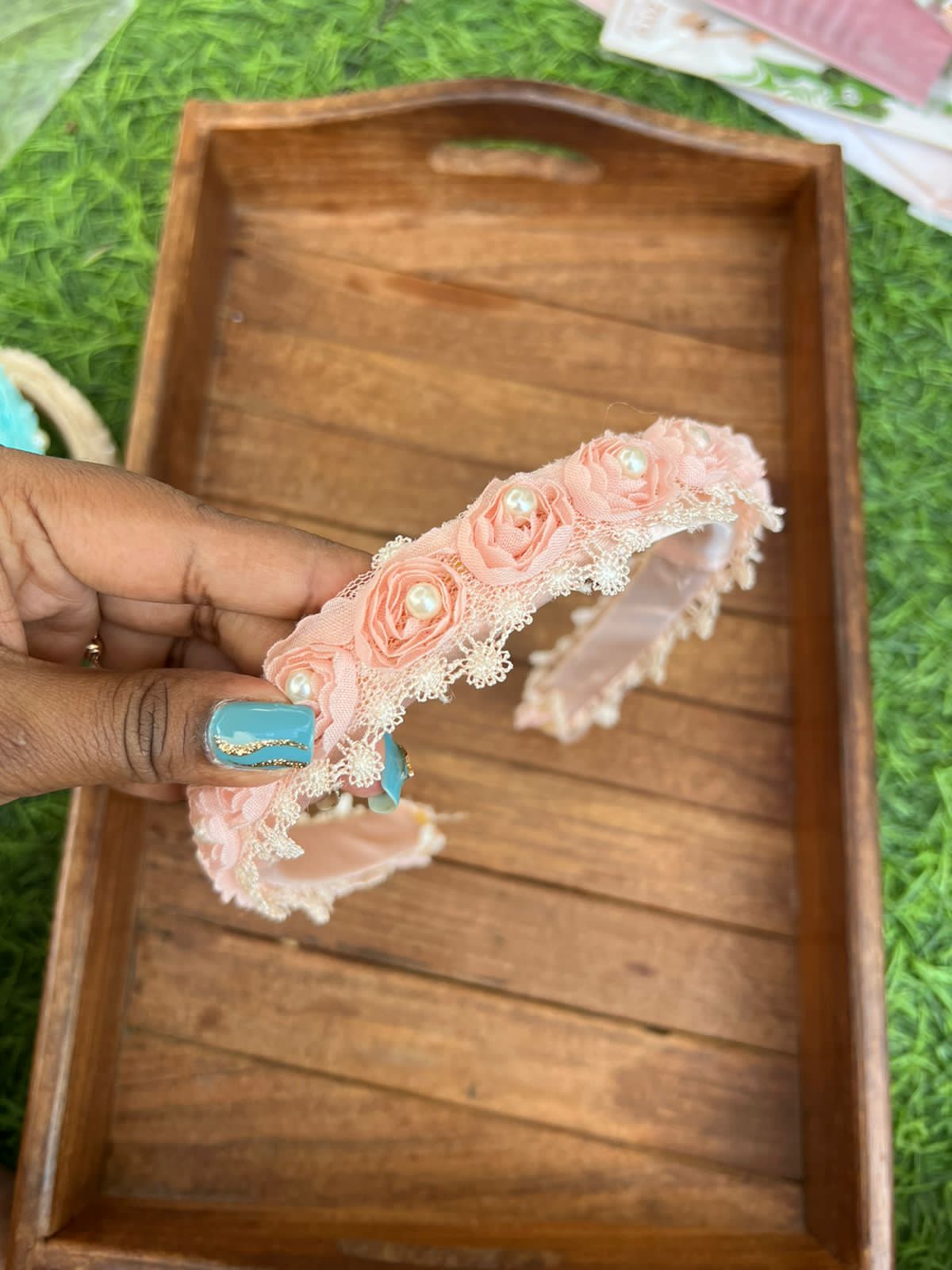 Full of flower pearl hairband - Alluring Accessories