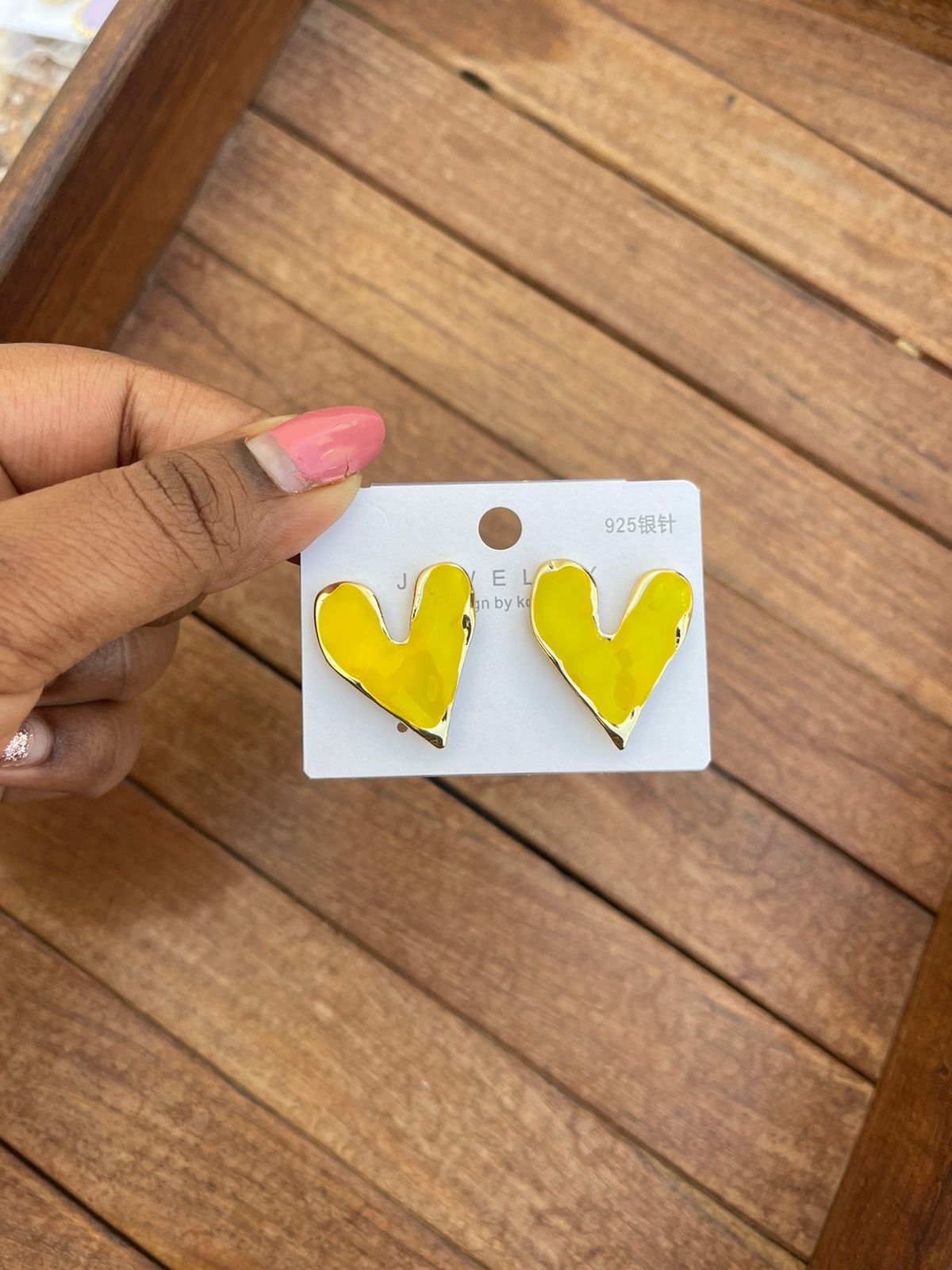 Heart pastel sterling silver studs - Alluring Accessories