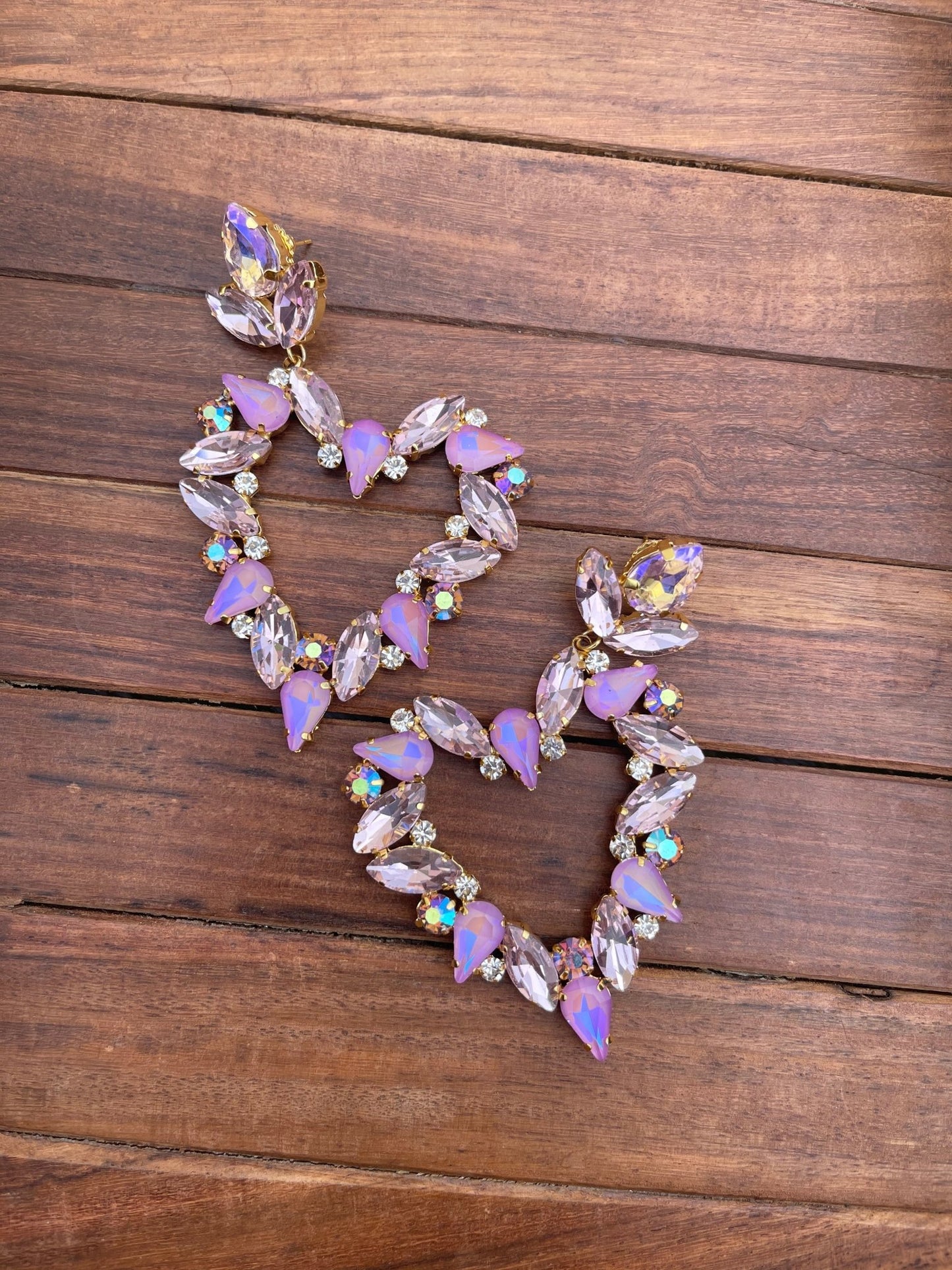 Heart stylish Kundan earrings - Alluring Accessories