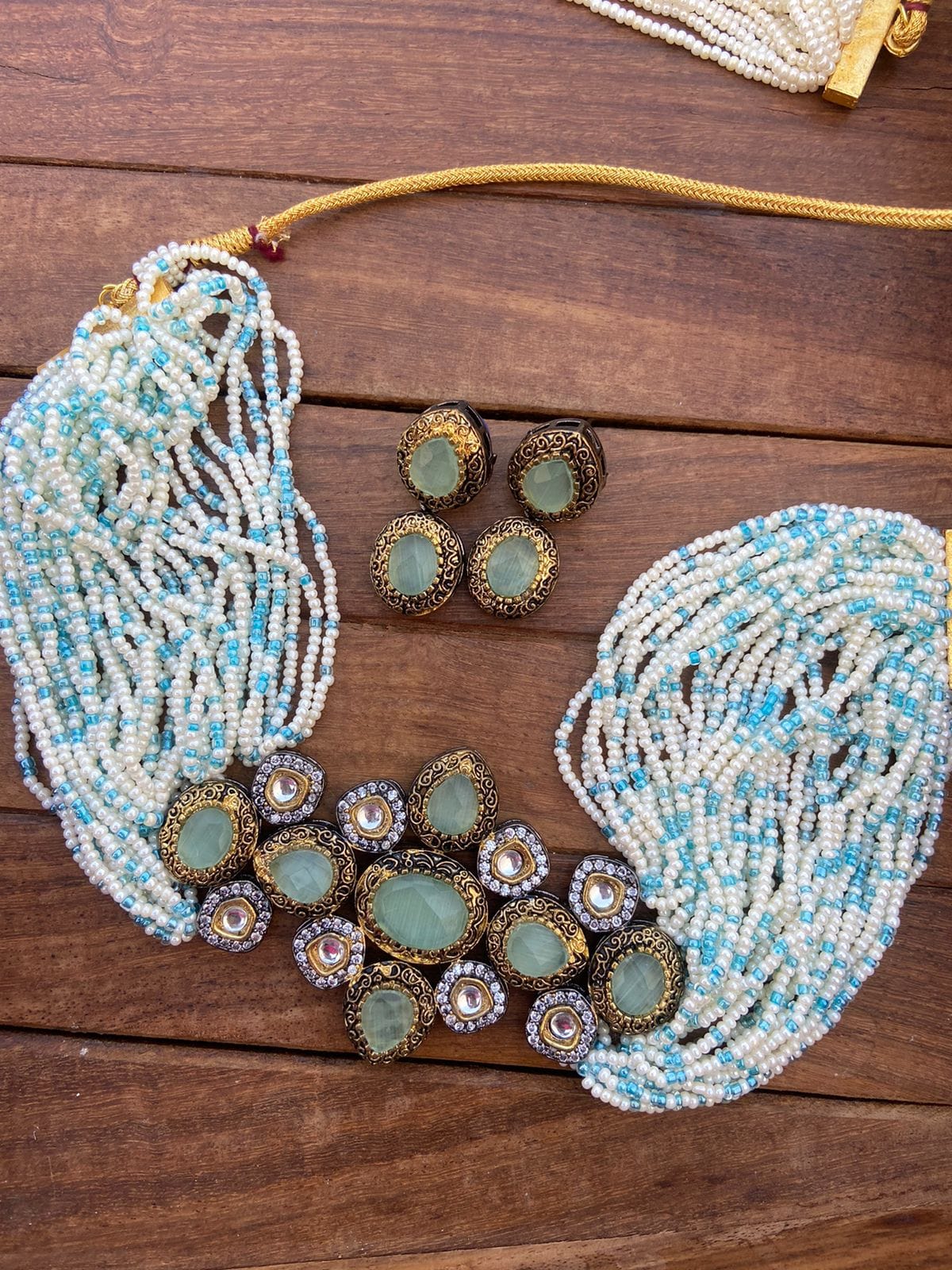 Kundan heavy pearl choker - Alluring Accessories