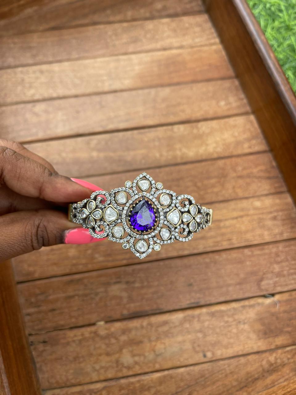 Moissanite Victorian pearl bracelet - Alluring Accessories