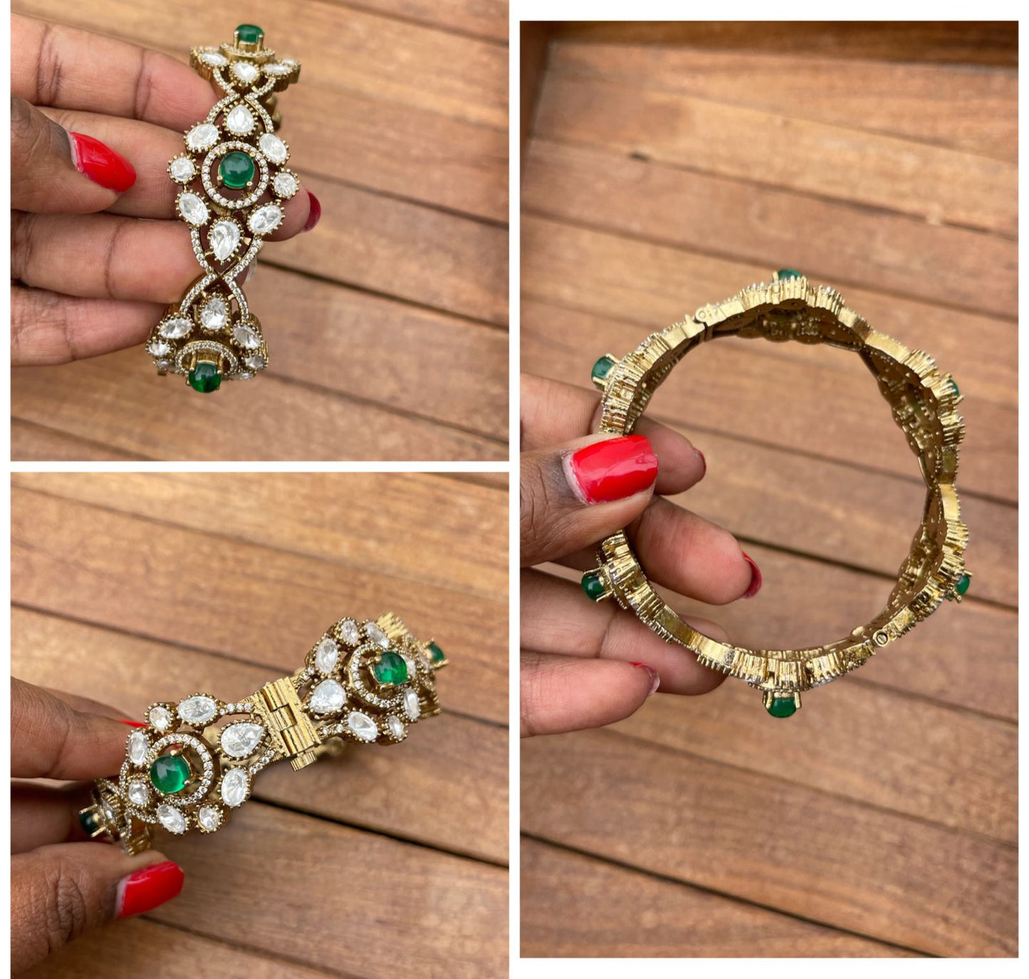 Openable moissanite kada bangle - Alluring Accessories