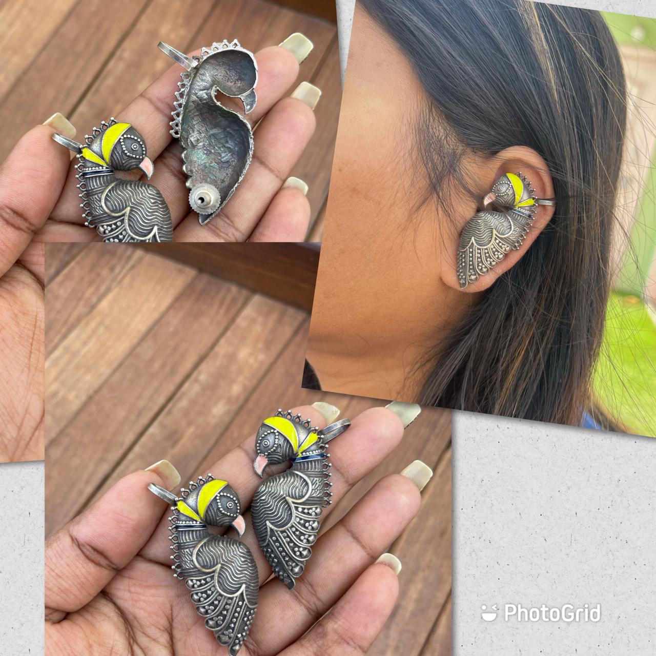 Boucles d'oreilles élégantes Parrot Meenawork