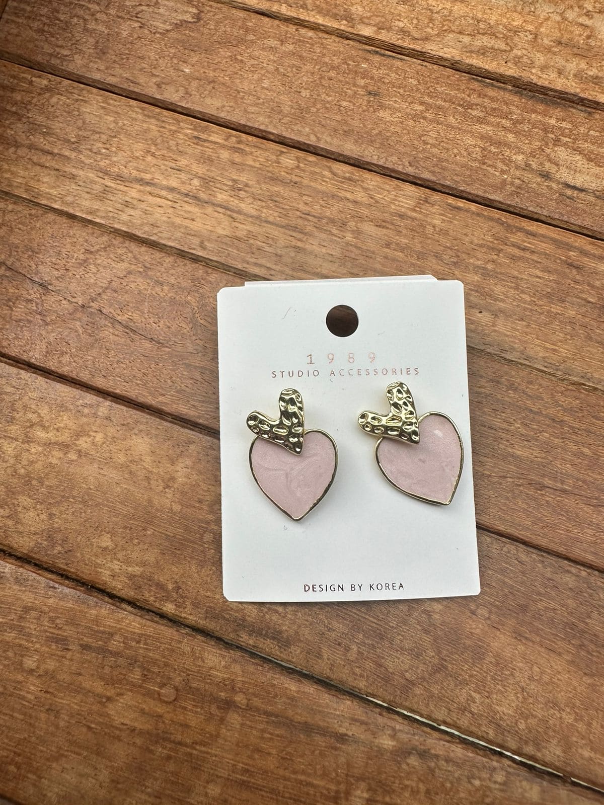 Pink shade dual heart earrings - Alluring Accessories