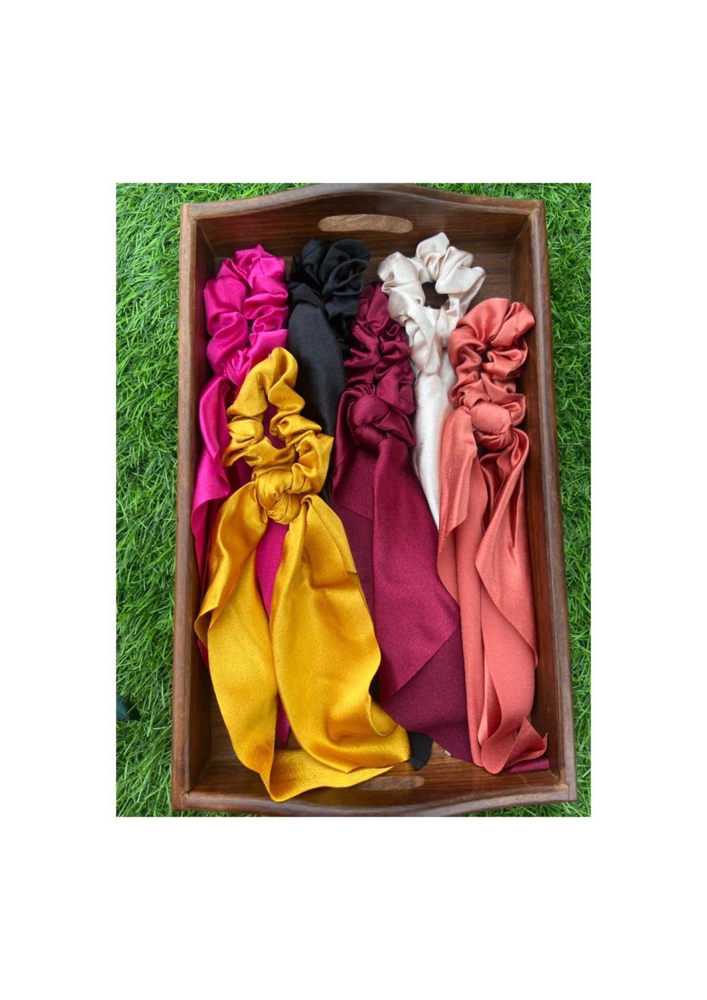 Chouchous foulard en satin uni