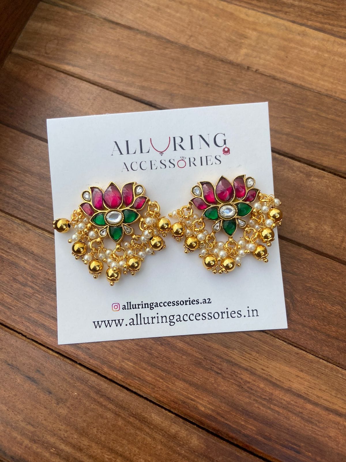 Real kemp pota stone lotus studs