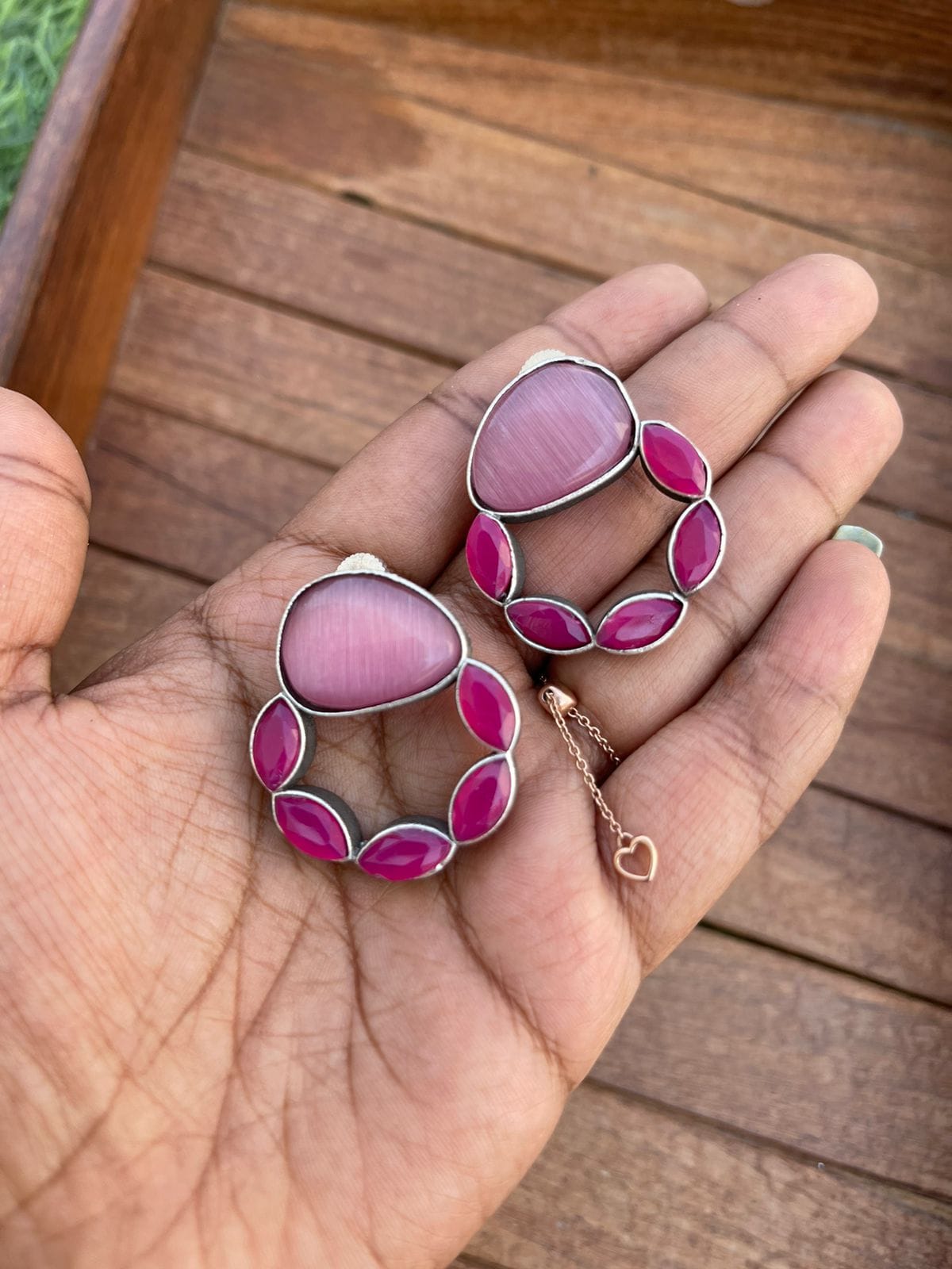 Statement silver look alike studs - Alluring Accessories