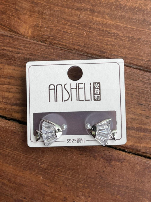 Boucles d'oreilles poisson en argent sterling