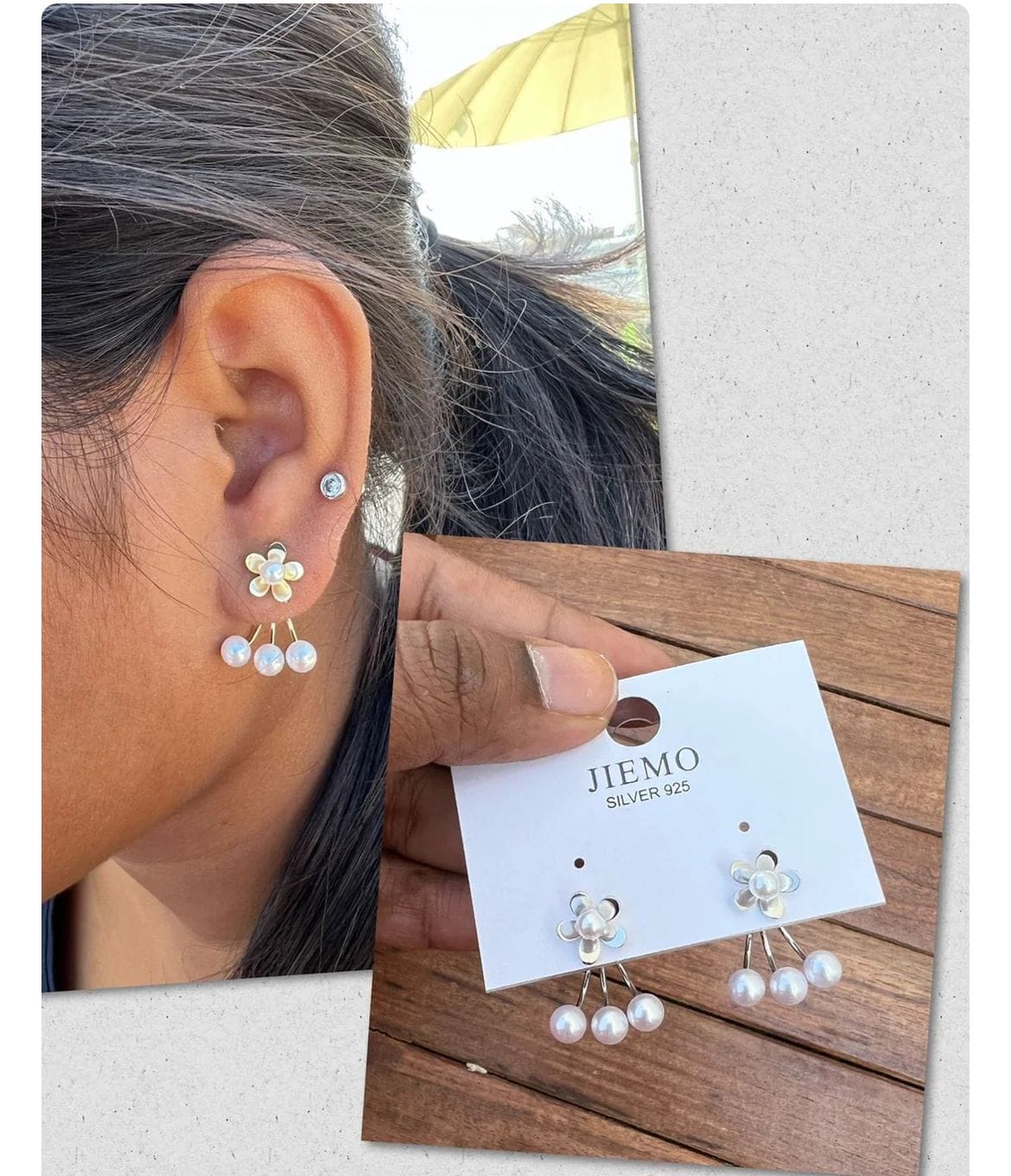 Sterling silver front and back earrings - Alluring Accessories
